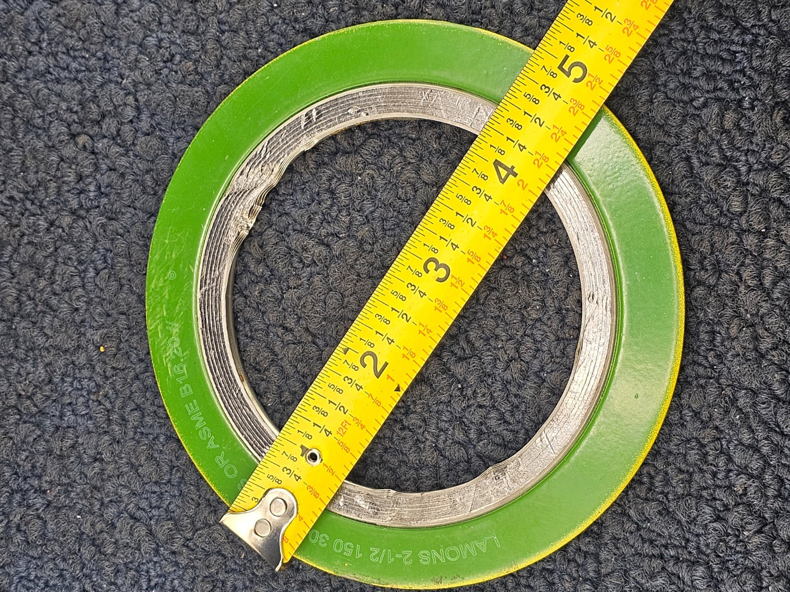 (2 PCS) LAMONS Spiral Wound Gasket w/ Inner Ring 2-1/2″ B16.20 150 304 FG CRS