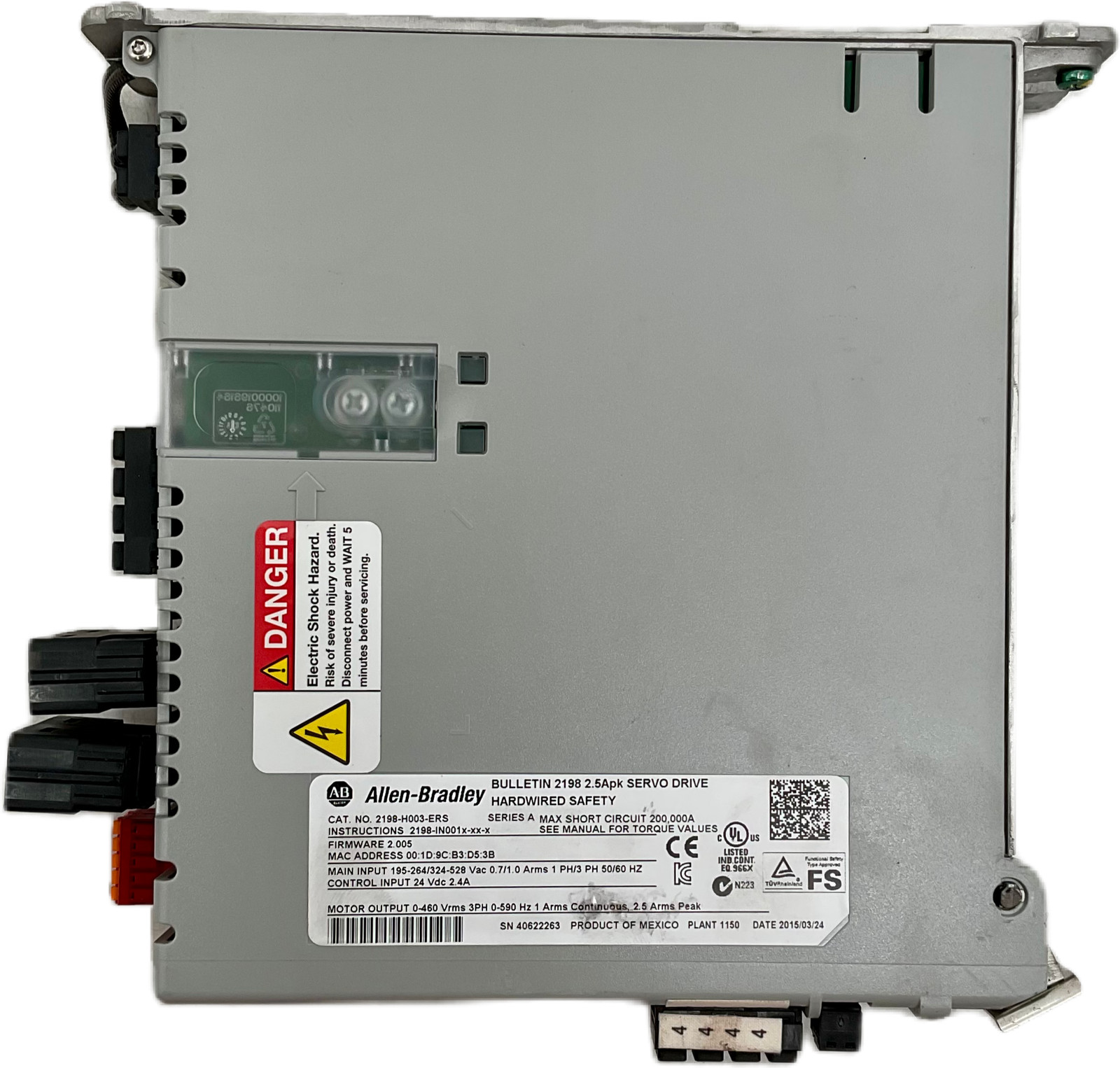Allen Bradley Kinetix 2198-H003-ERS Compact EtherNet/IP Servo Drive