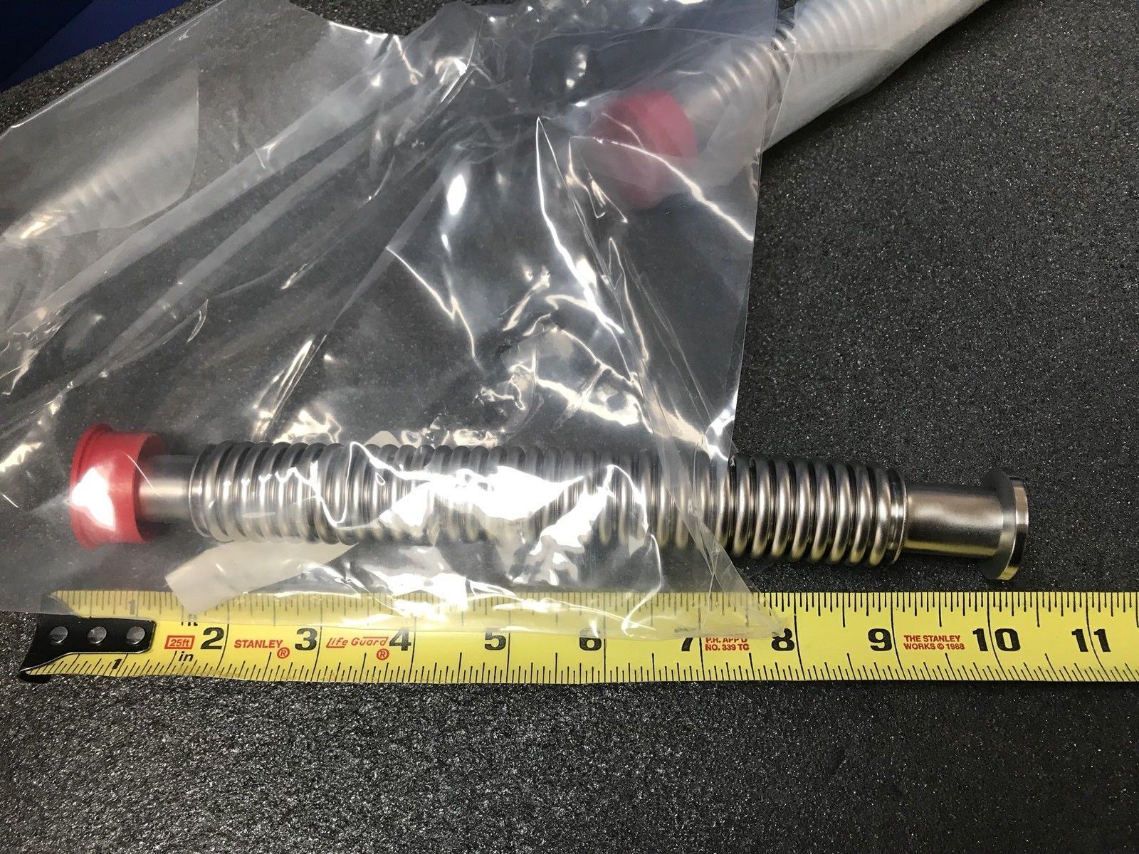 Nor-Cal FH-075-10-2NW Flexible SS Hose w/ NW16 Flanges, 10″ L, Lot of 2 New