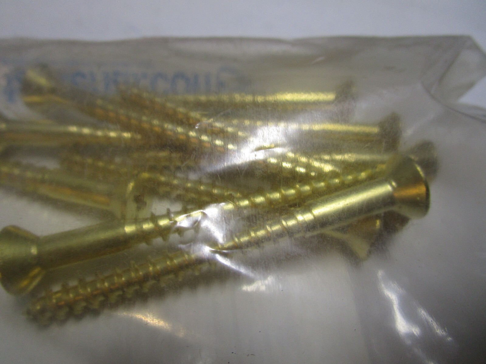 #12-11 x 2-1/2″ Flat Head Phillips Sharp Point Plain Brass Wood Screw QTY 10