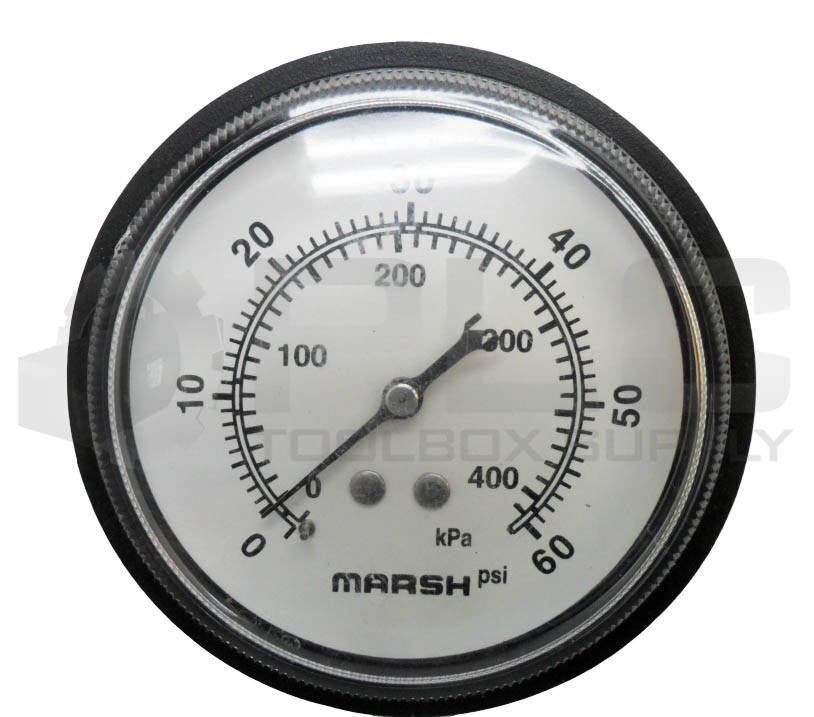NEW MARSH J8846 PRESSURE GAUGE 3.5″ STD 1/4″ NPT 0-60PSI *READ*