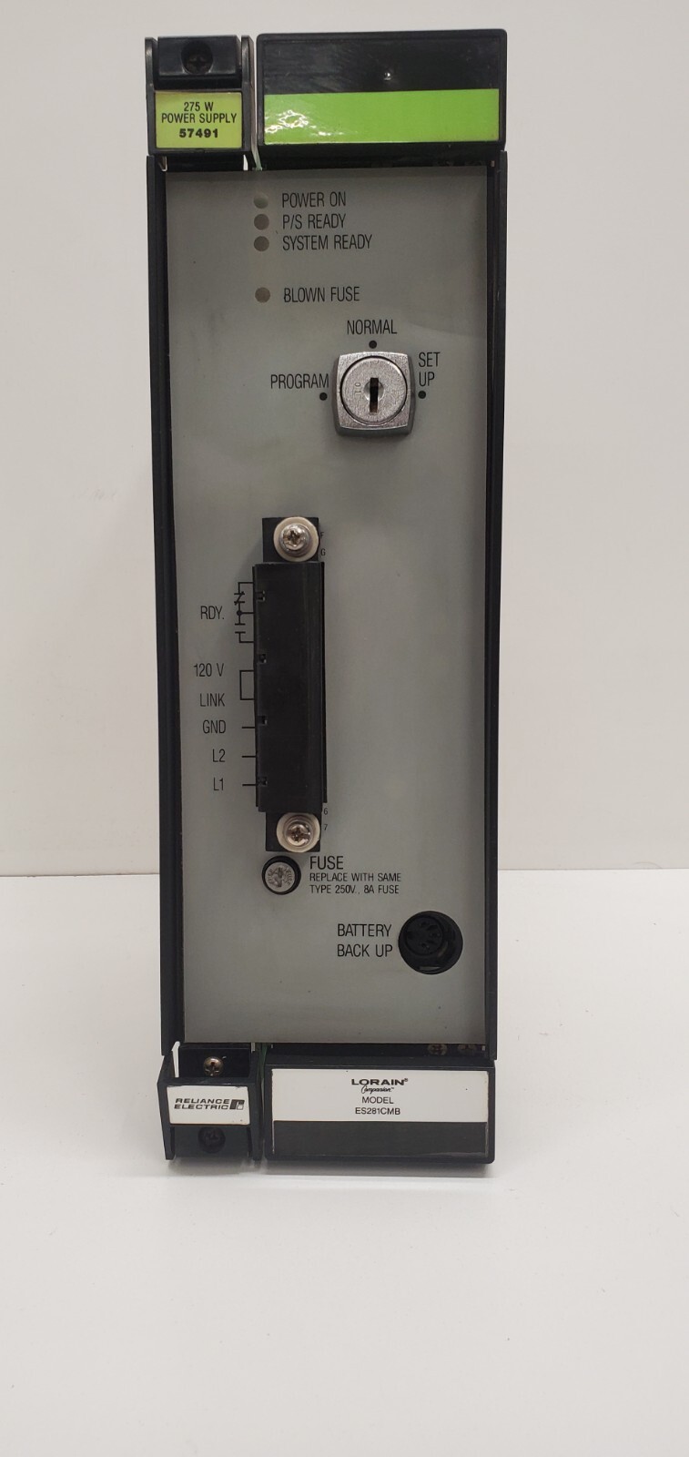 GOOD USED! LORAIN RELIANCE ELECTRIC POWER SUPPLY MODULE 57491 ES281CMB