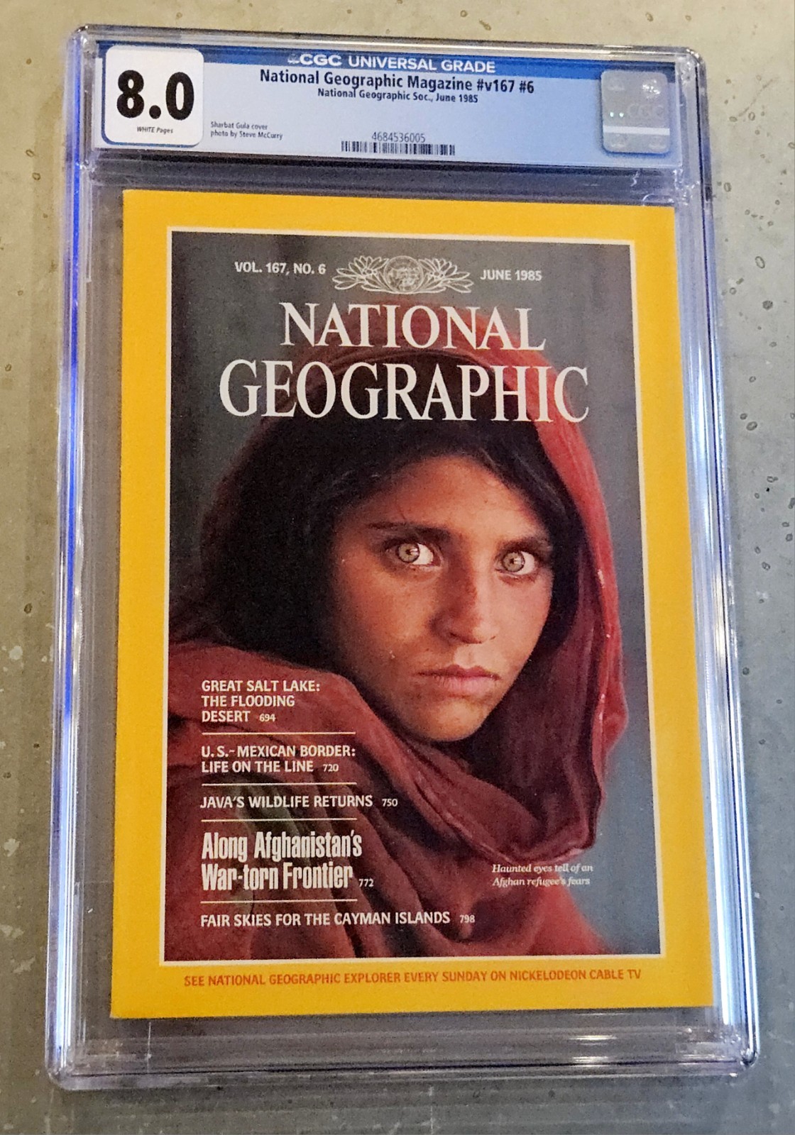 ICONIC National Geographic 1985 🧕Afghan Girl Cover 💥CGC 8.0💥 Pop=2, 4 Higher