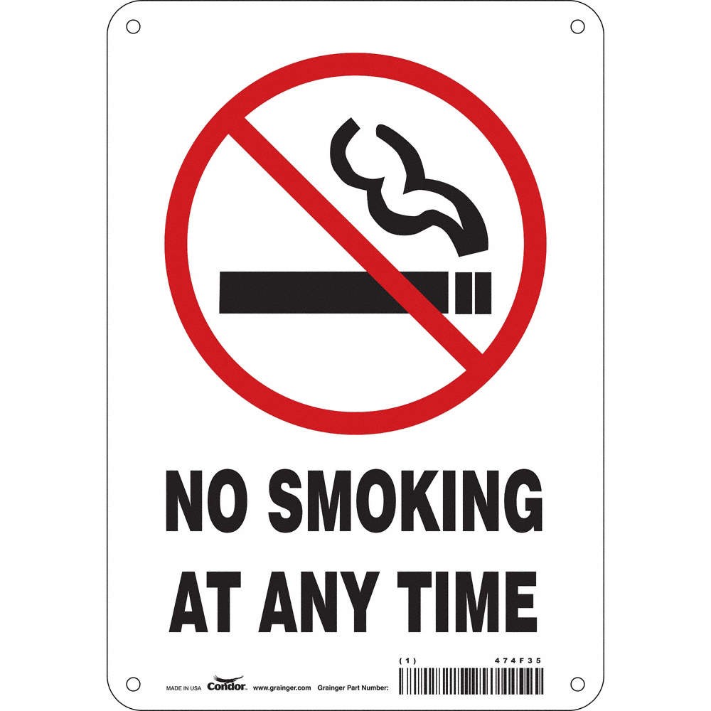 CONDOR 474F35 Safety Sign,10 in x 7 in,Polyethylene 474F35