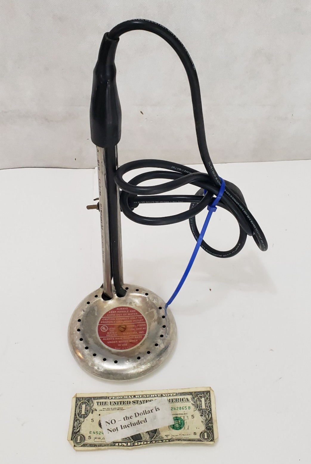 ELECTRA – 3150SS PORTABLE SUBMERSIBLE ELECTRIC WATER HEATER – 1160W – 120VAC