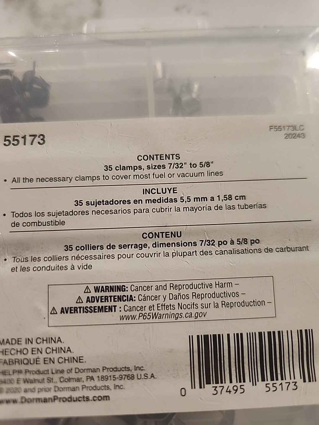 Dorman 55173 Hose Clamp Assortment Sizes 7/32″ To 5/8″ – Pack Of 35