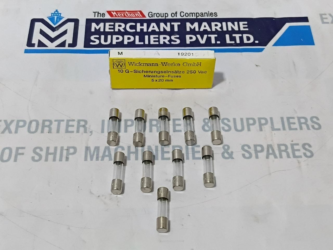 Wickmann-Werke M 1A Miniature Fuses 250Vac 5x20mm 507-0540 (Lot of 10 pcs)
