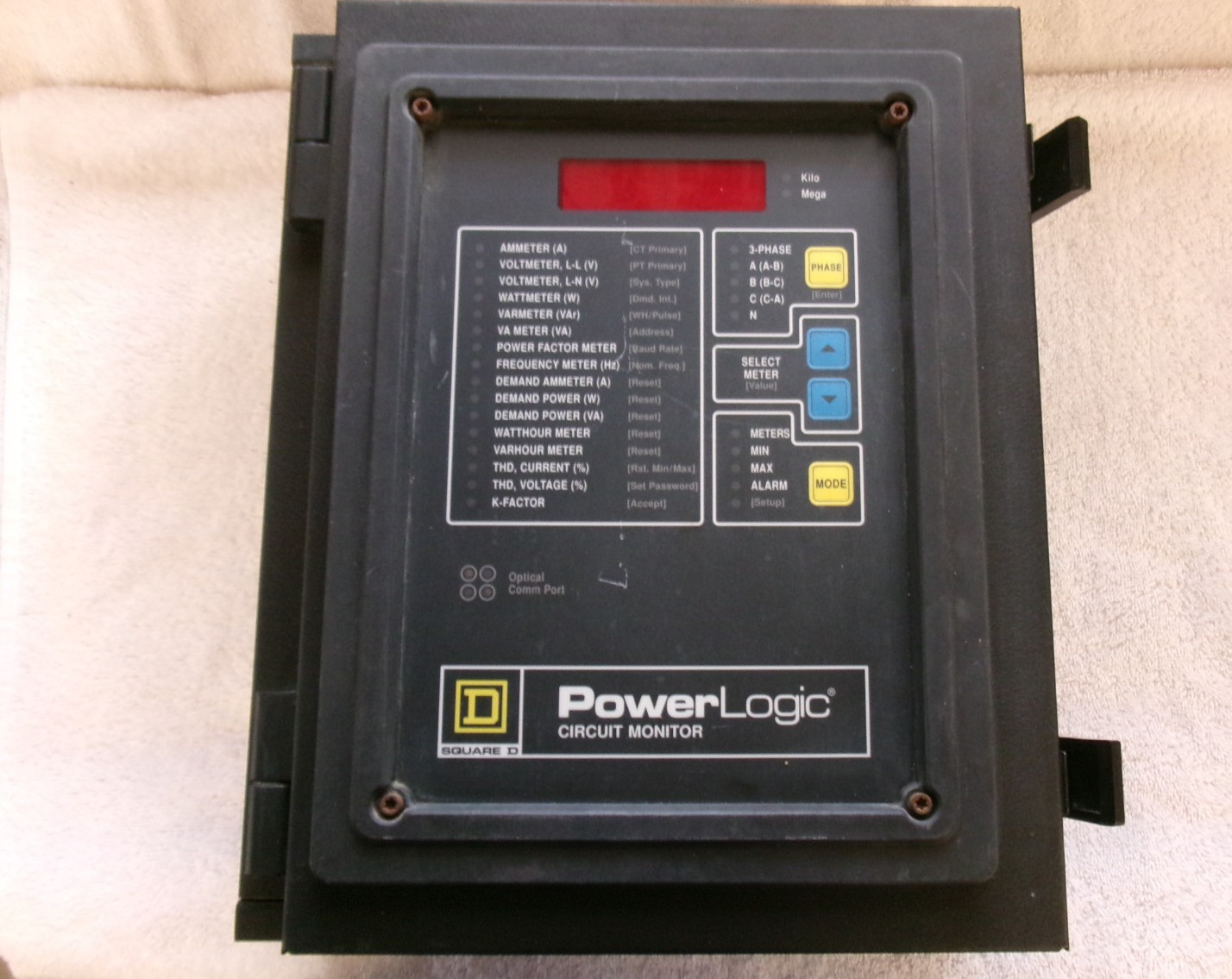 Square D PowerLogic Circuit Monitor 3090 VPM-277-C1 w/ Power Module 3020 CM-2350