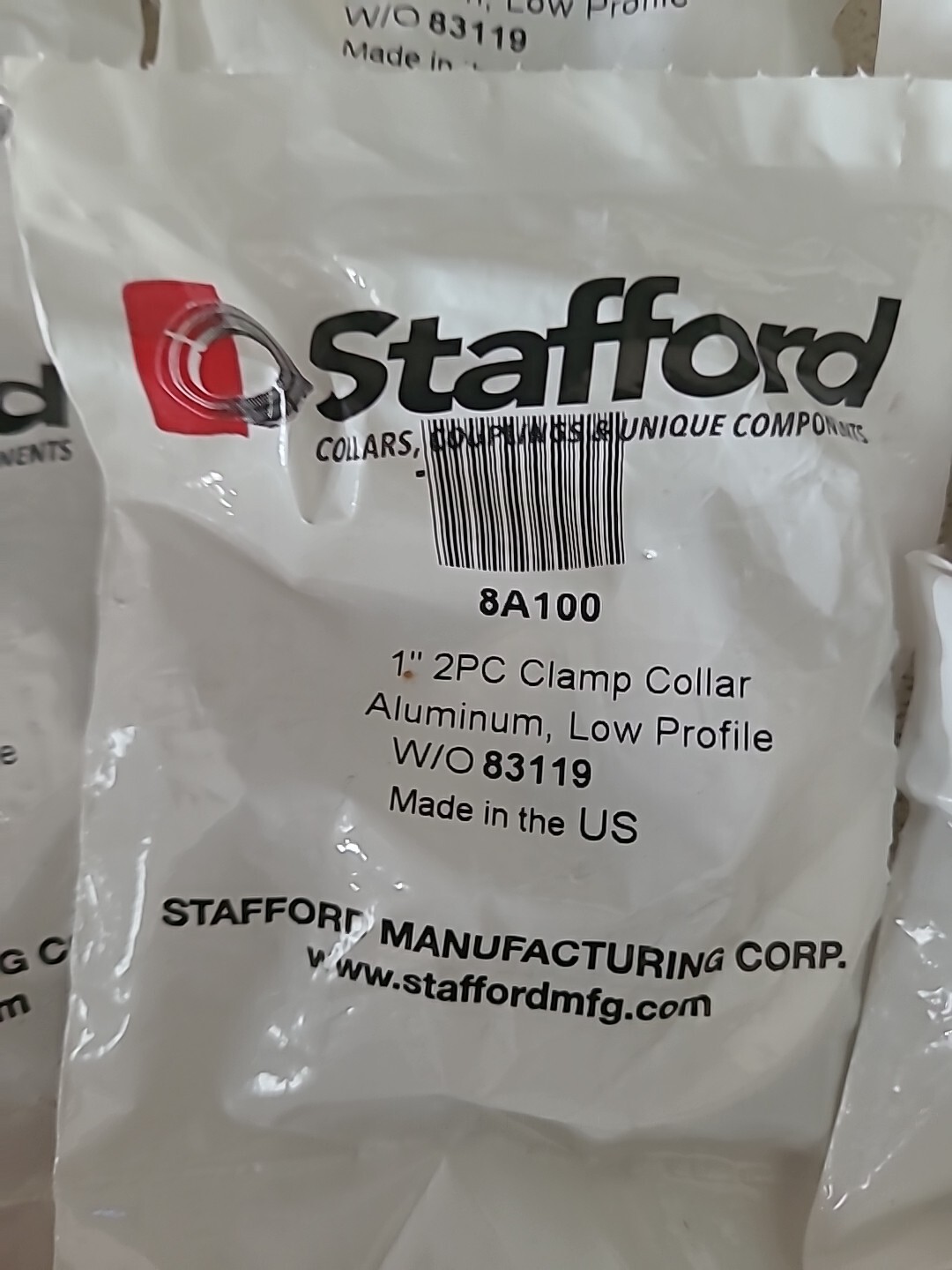 Lot Of 6 Stafford 1” Clamp Collar Aluminum Low Profile 8A100