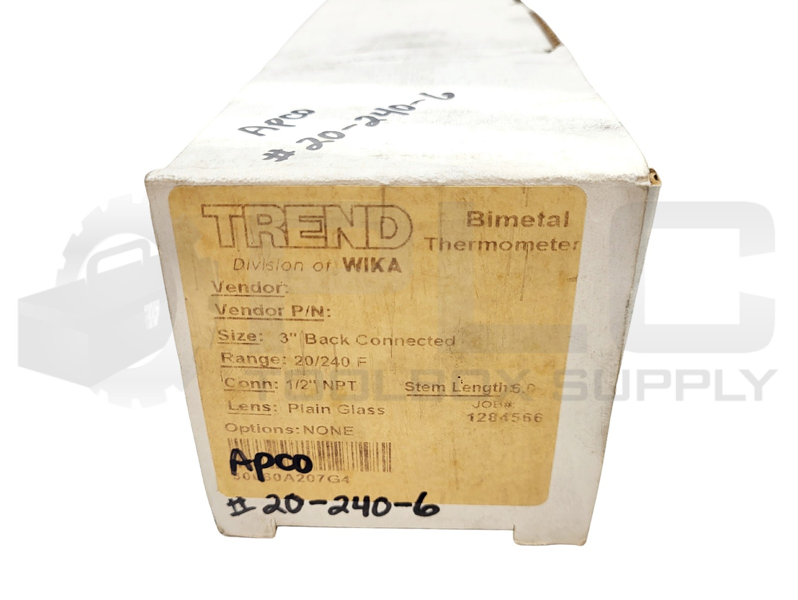 NEW WIKA 30060A207G4 BIMETAL THERMOMETER 3IN, 20/240F, 1/2IN NPT, GLASS