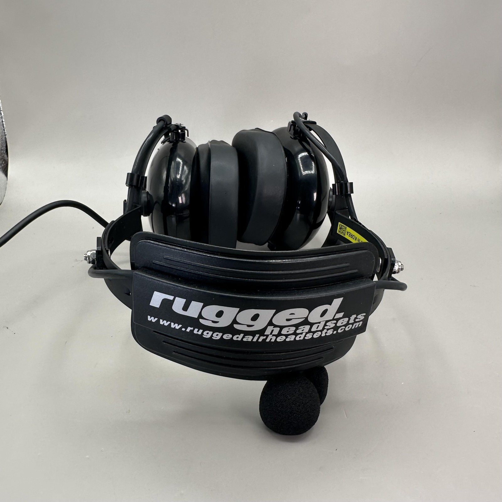 Rugged Air Aviation Headset Mono Stereo w/ Mic ASA Bag Pilot Made in Korea Parts