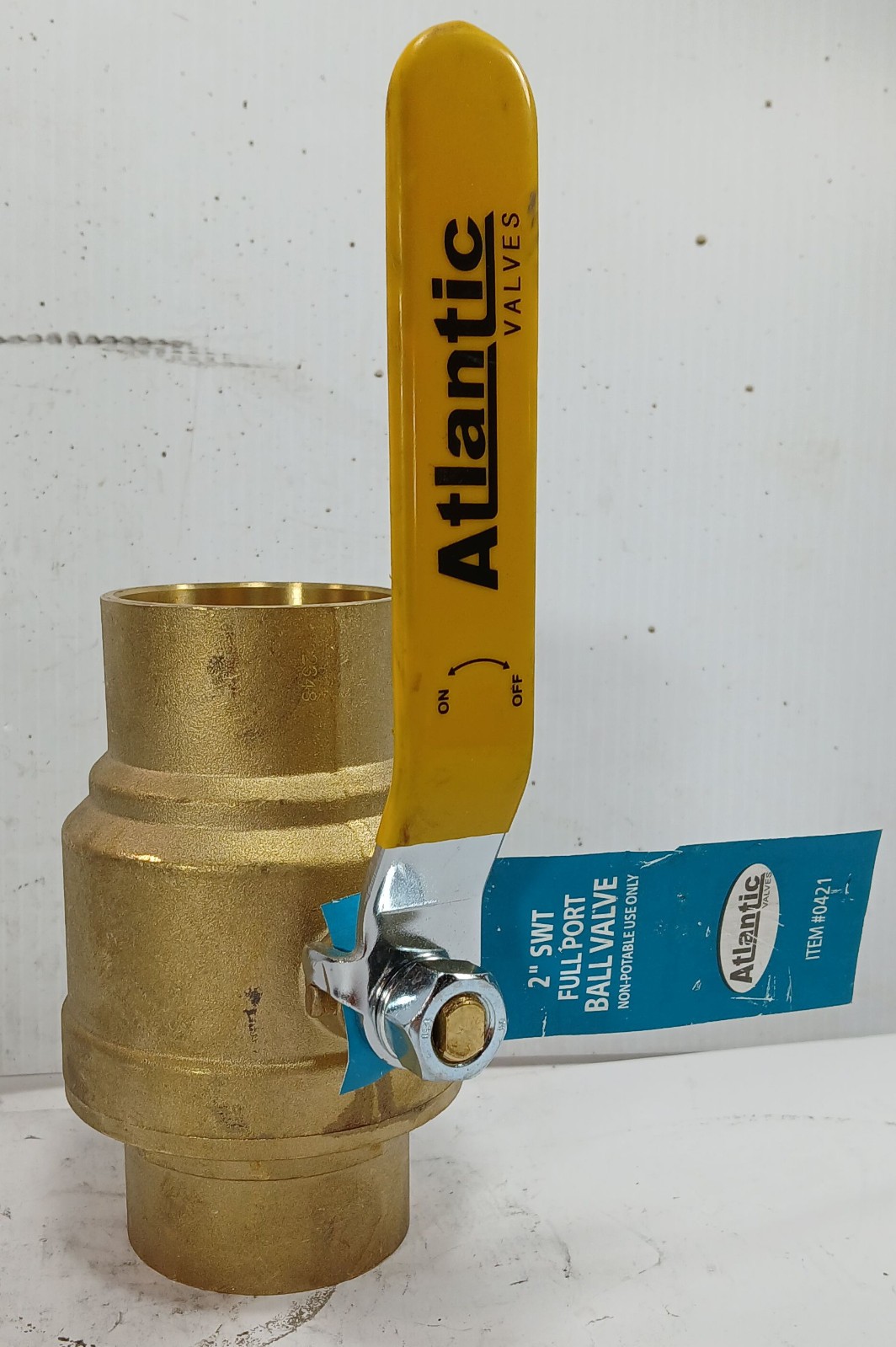 1 NEW ATLANTIC VALVES 0421 2” 600WOG FULL PORT BRASS BALL VALVE NNB *MAKE OFFER*