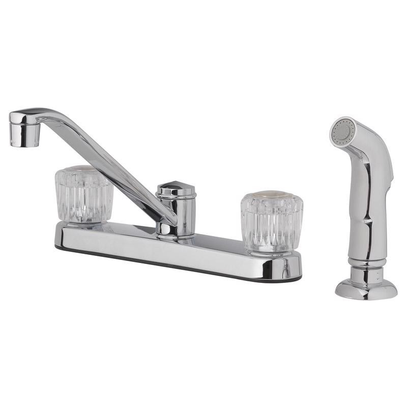 OakBrook 810N-D4101 Essentials 2-Handle Kitchen Faucet with Side Sprayer 1.8 GPM