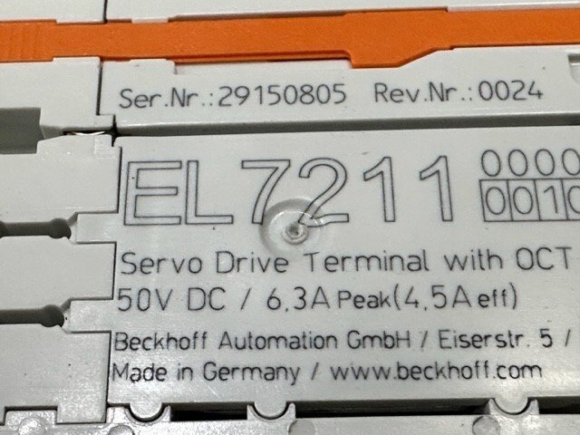 Beckhoff Servo Drive Terminal – EL7211 w/Warranty