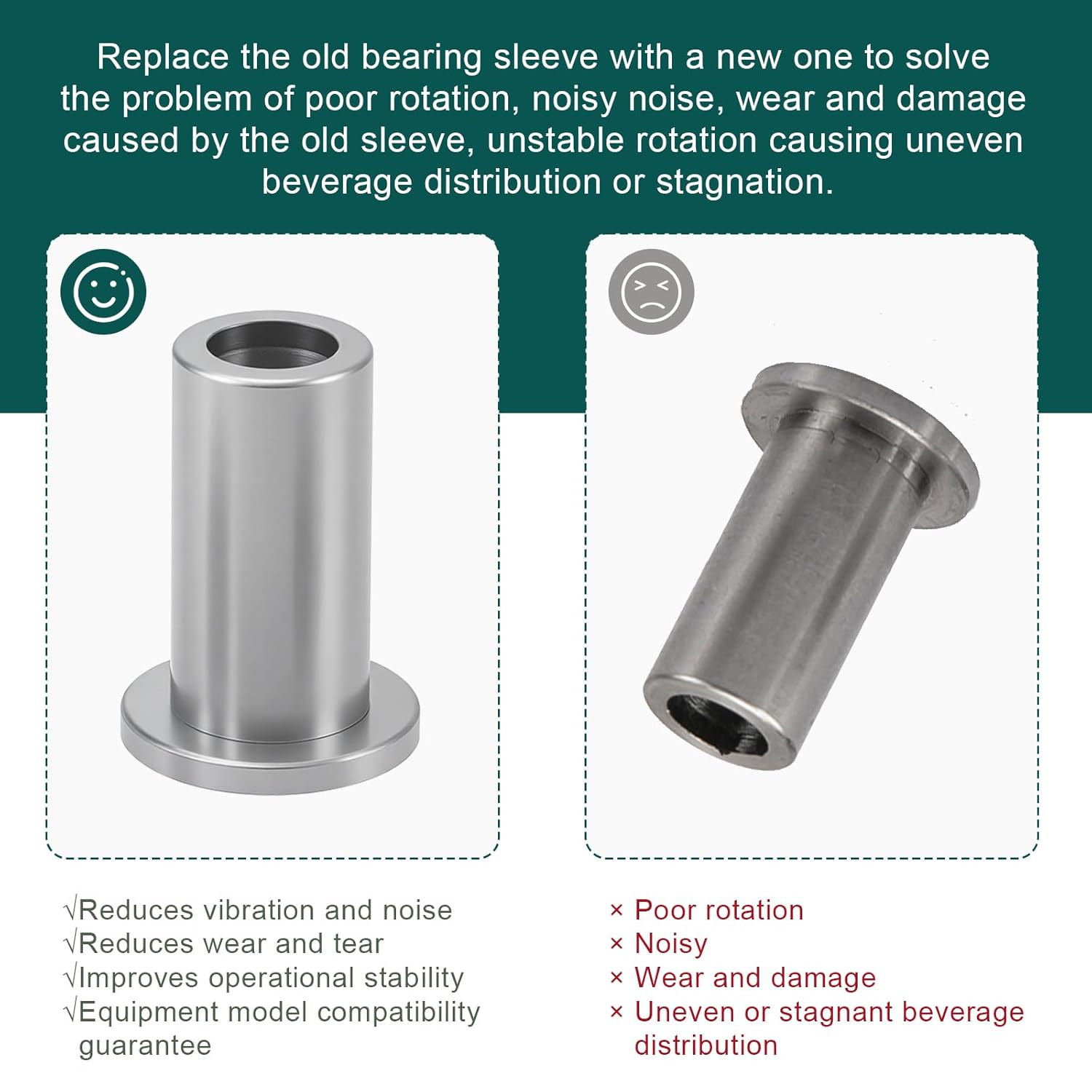 3220 Bearing Sleeve for Grindmaster Crathco D Series Beverage Dispensers (3-Pack