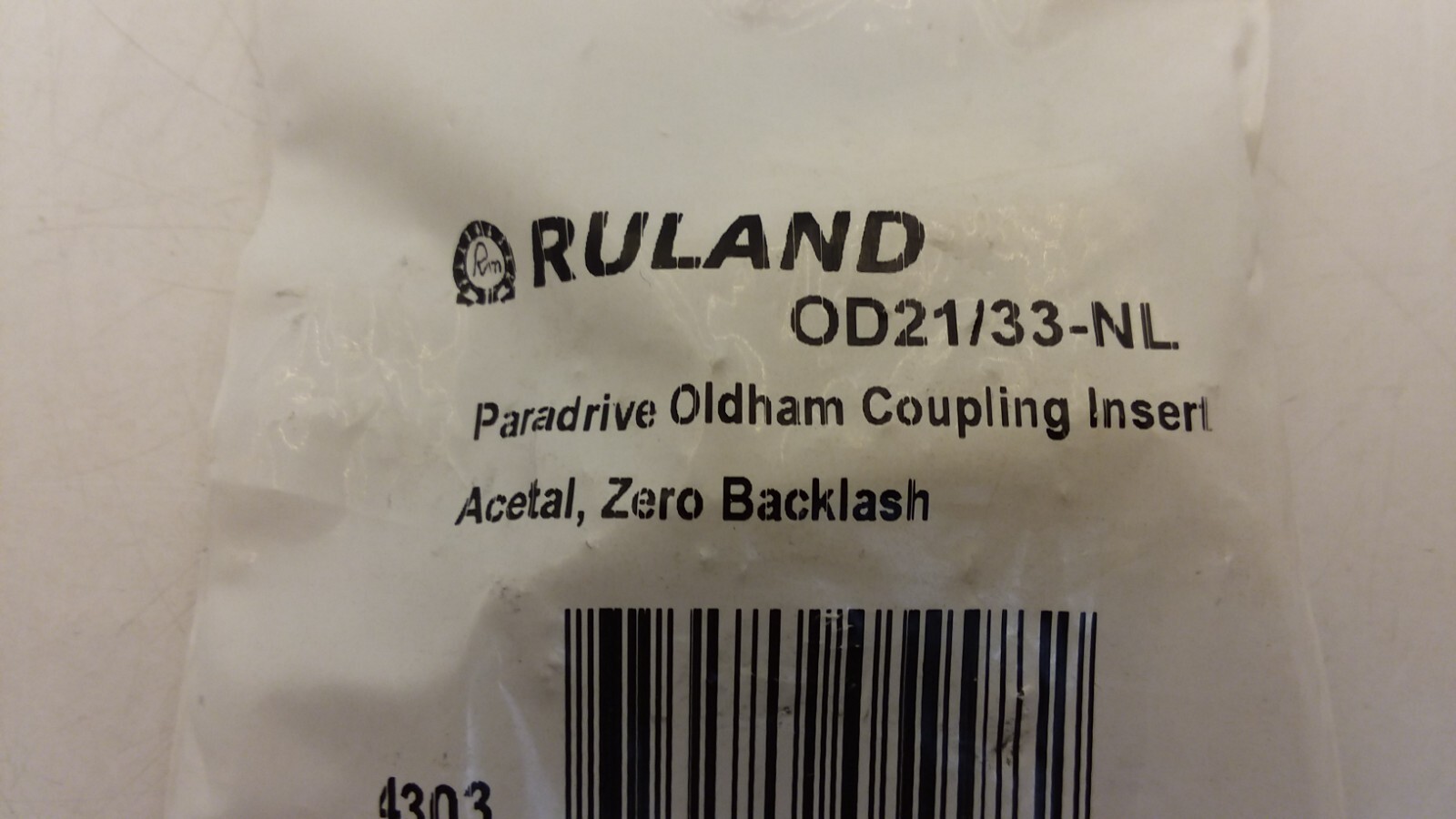 RUTLAND OD21/33-NL OLDHAM COUPLING DISK TORQUE 18 IN-LB 4500 RPM NIB