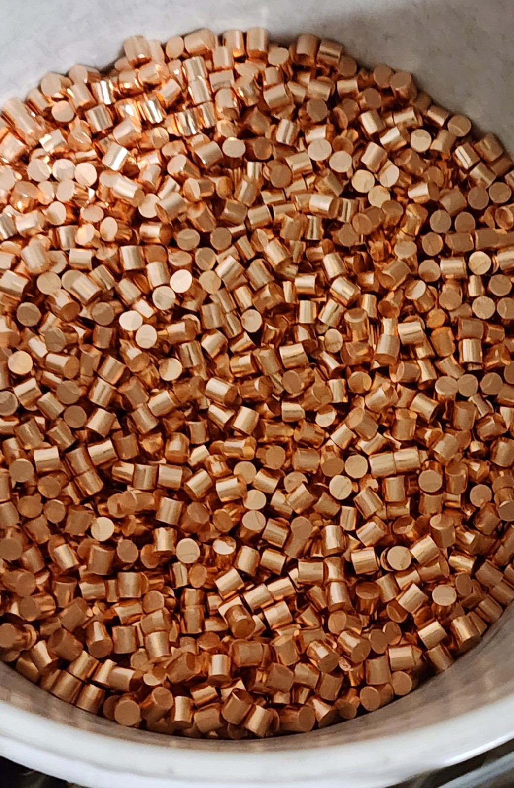 High Purity copper 99.9999%, 6N, pellet size 6mm x 6mm