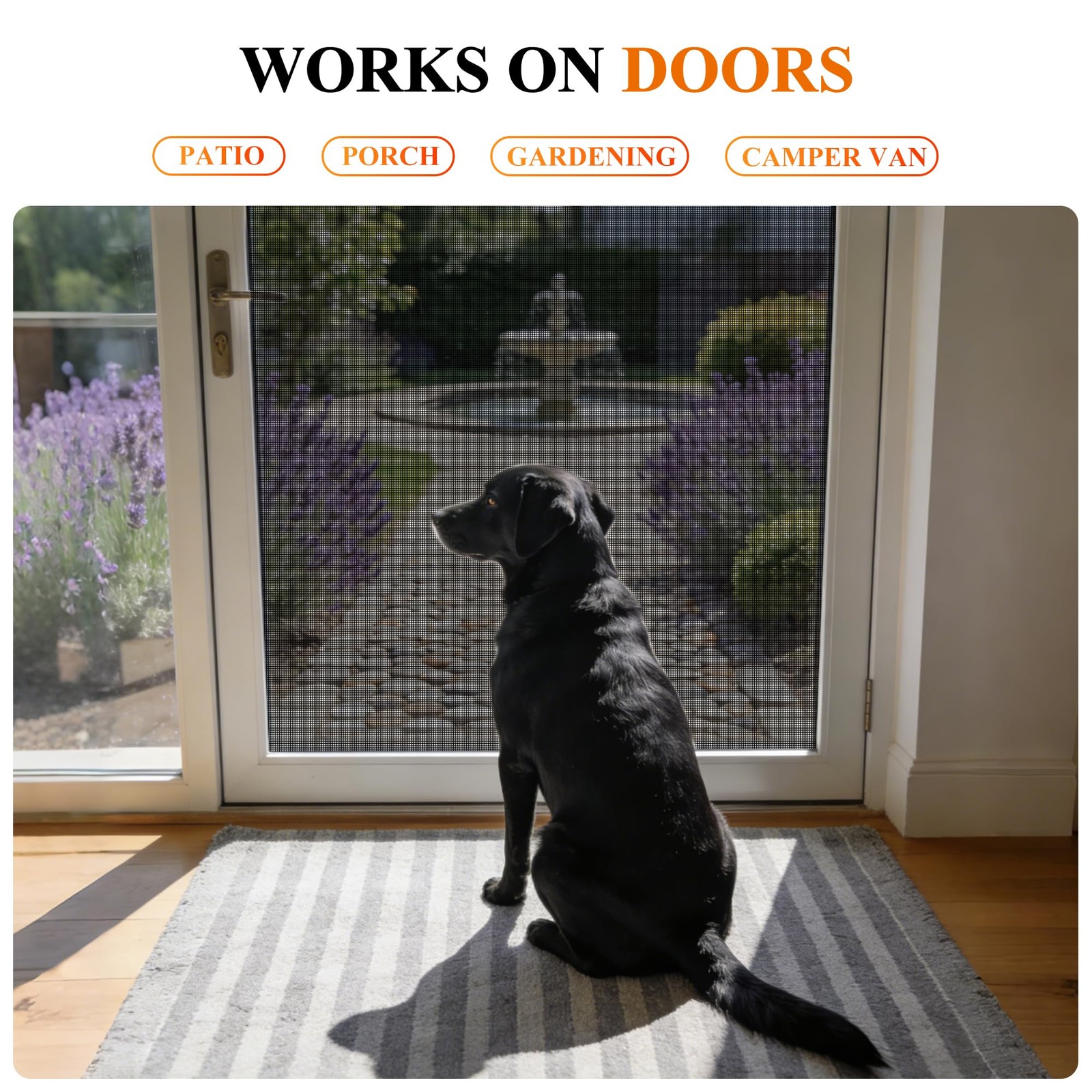 MAGZO Pet Proof Window&Door Screen Replacement Mesh, 48″ W 48″W x 99″L, Black