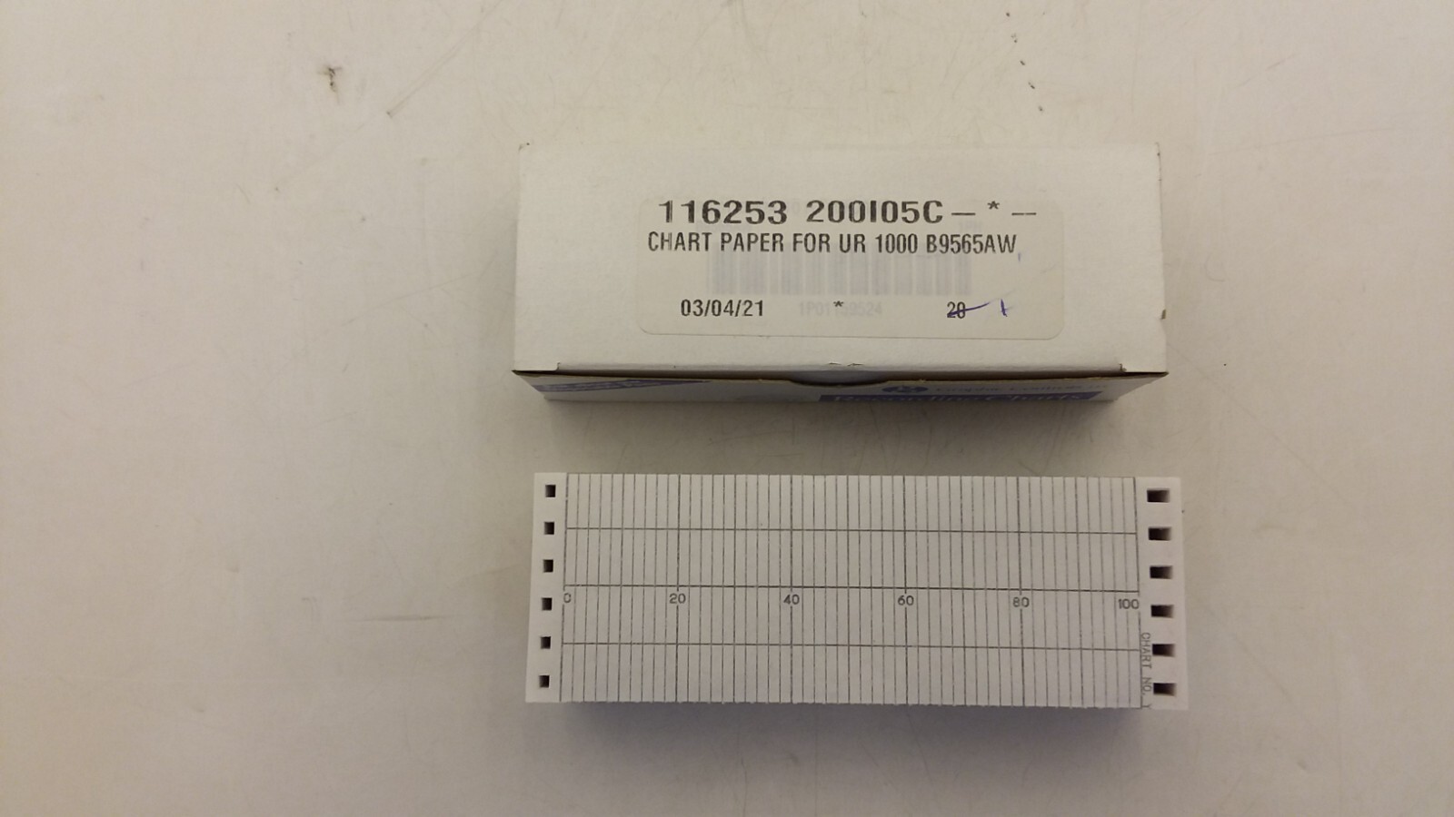 GRAPHIC CONTROL LLC B9565AW CHART PAPER 400 SHEETS/PACK Z FOLD NIB