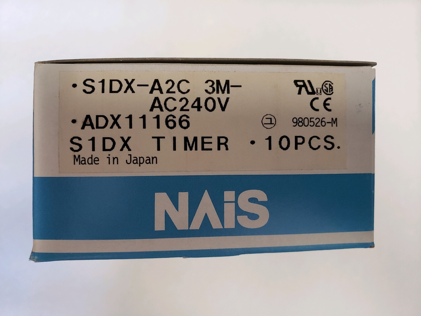 AROMAT / NAIS ON DELAY TIMER # S1DX-A2C-3M-AC240 /# ADX1116 /2PDT- COIL 240 VAC