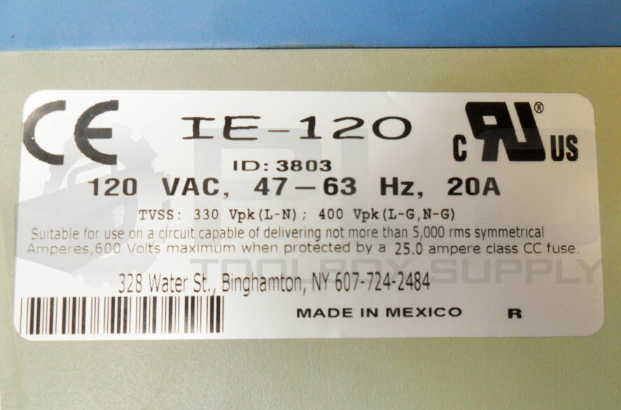ISLATROL IE-120 ACTIVE TRACKING FILTER 120VAC 47-63HZ 20A