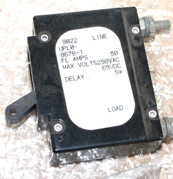 NEW AIRPAX UPL0-8678-1 CIRCUIT BREAKER 50A 250V AC 65VDC