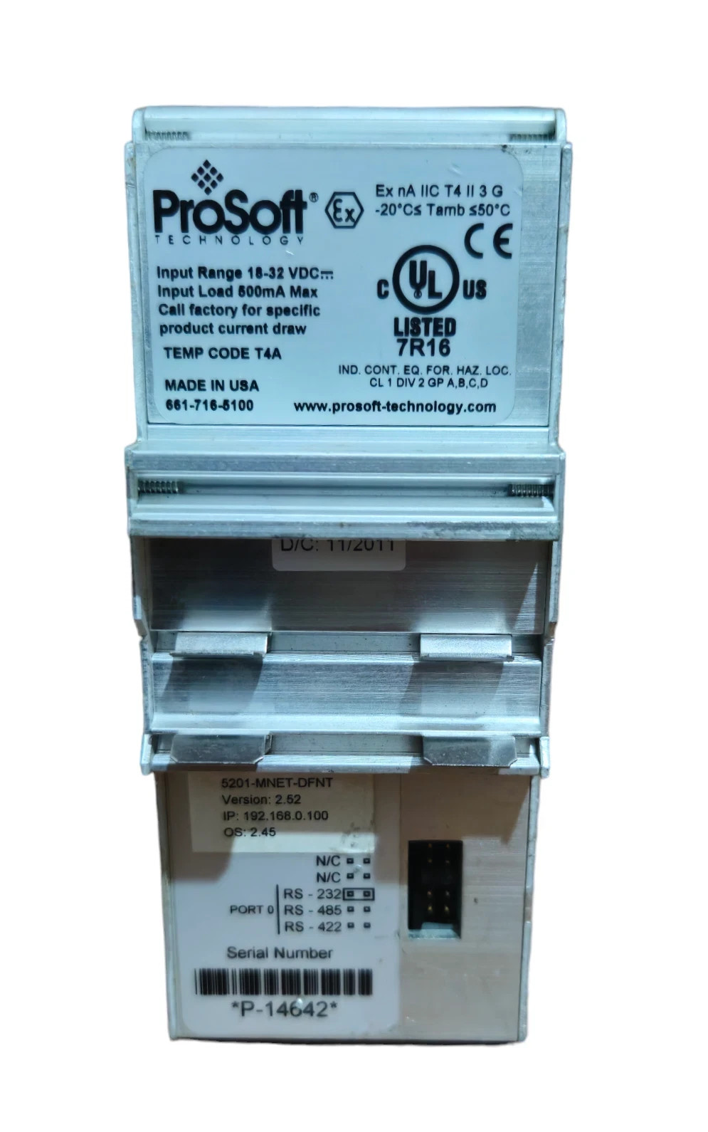 PROSOFT TECHNOLOGY PROLINX 5201-MNET-DFNT
