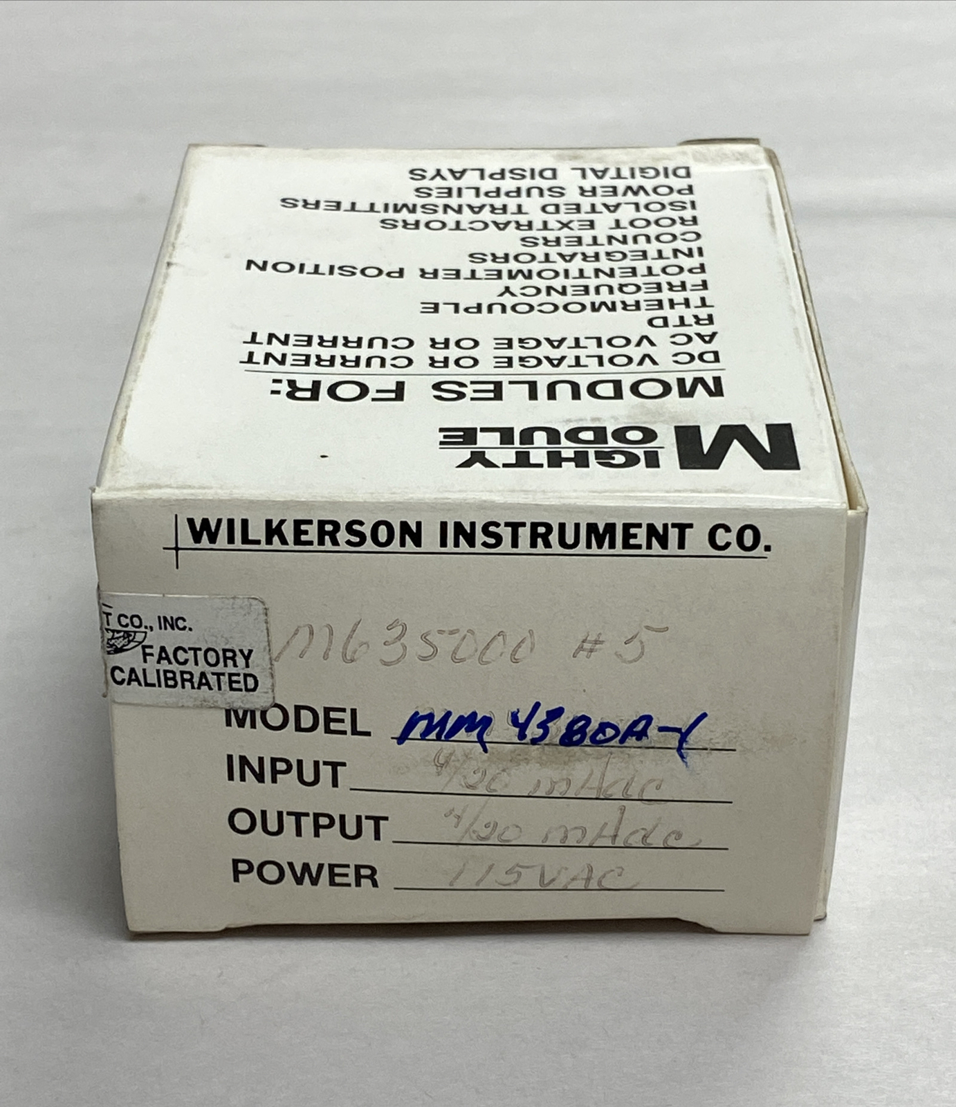 WILKERSON INSTR CO,MM4380A-1 ,MIGHTY MODULE TRANSMITTER MODULE 115V NOS