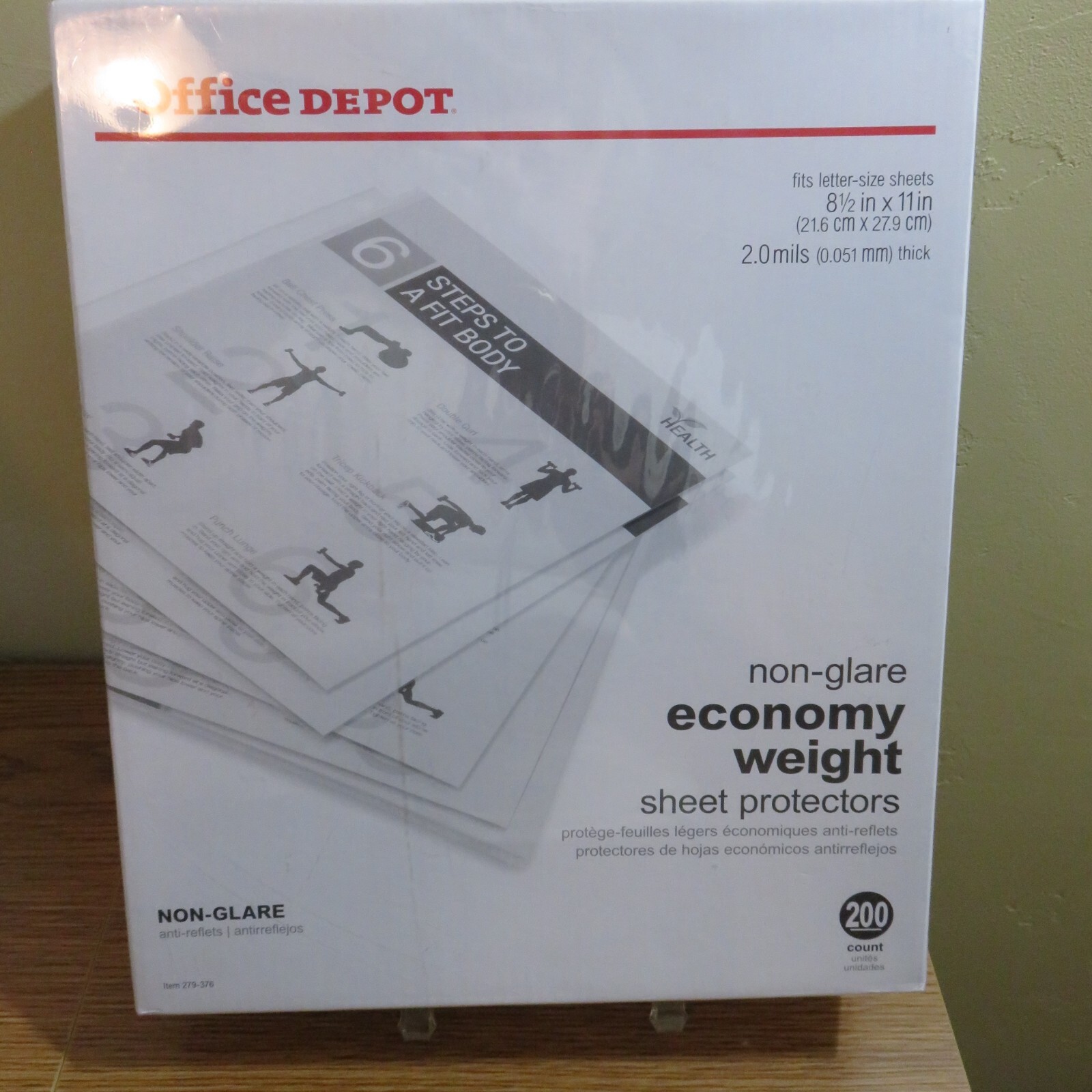 OFFICE DEPOT NON-GLARE ECONOMY WEIGHT 8.5 X 11″ SHEET PROTECTORS 200 COUNT