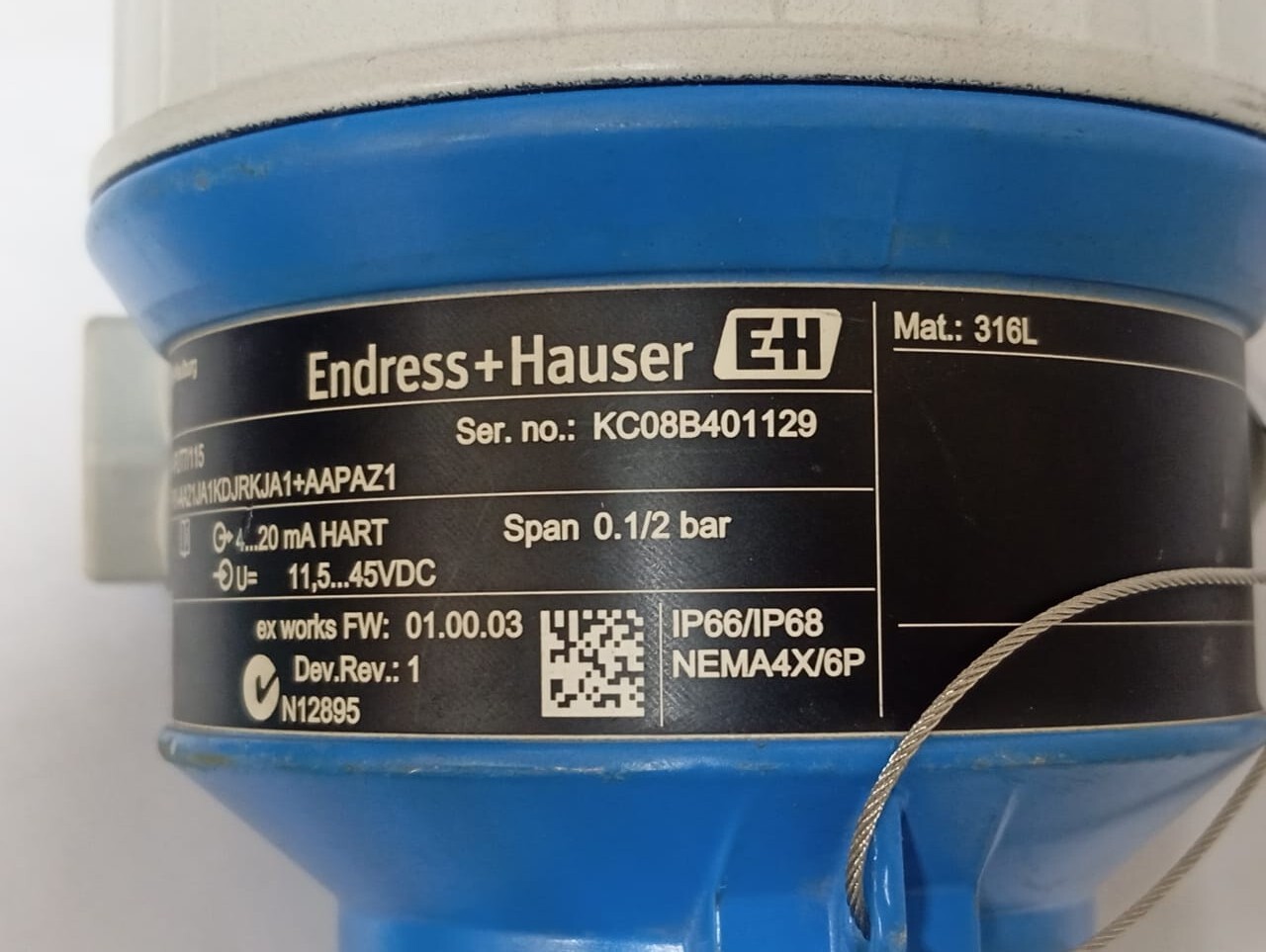 Endress+Hauser / Cerabar M / Pressure Transmitter / PMP51-4PUT7/115 / 13.3bar