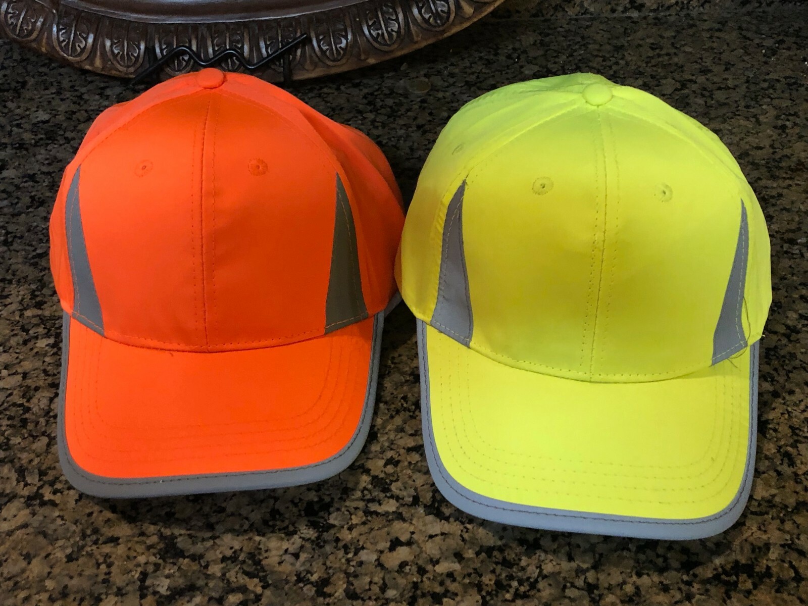 Hi Vis Reflective Cap Safety Baseball hat, flourescent Lime / Orange
