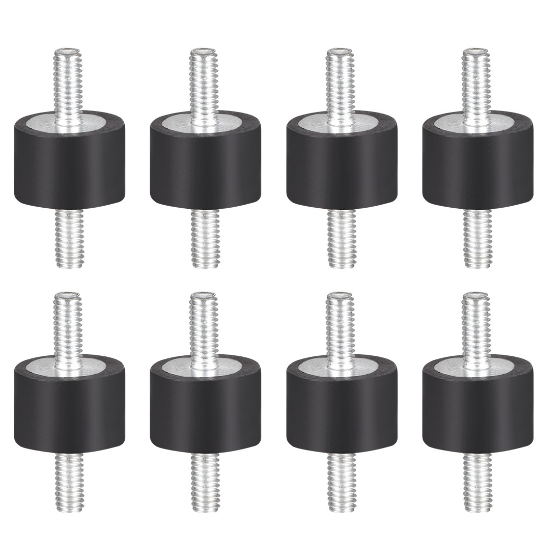 8Pcs D15xH10 Rubber Vibration Isolator Mounts for AC Shock Absorber M4x10mm Stud