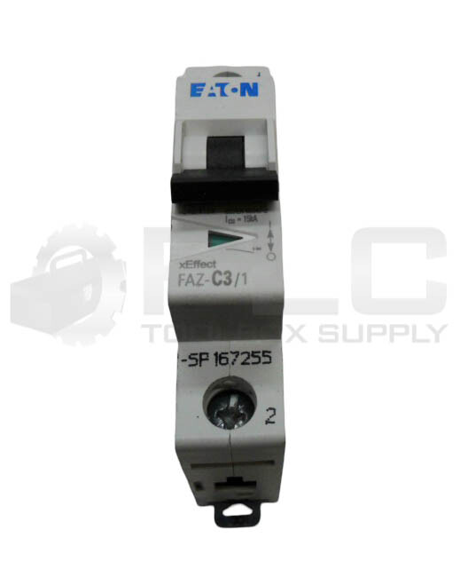 LOT OF 2 NEW EATON FAZ-C3/1 CIRCUIT BREAKER 277VAC 48VDC 3A