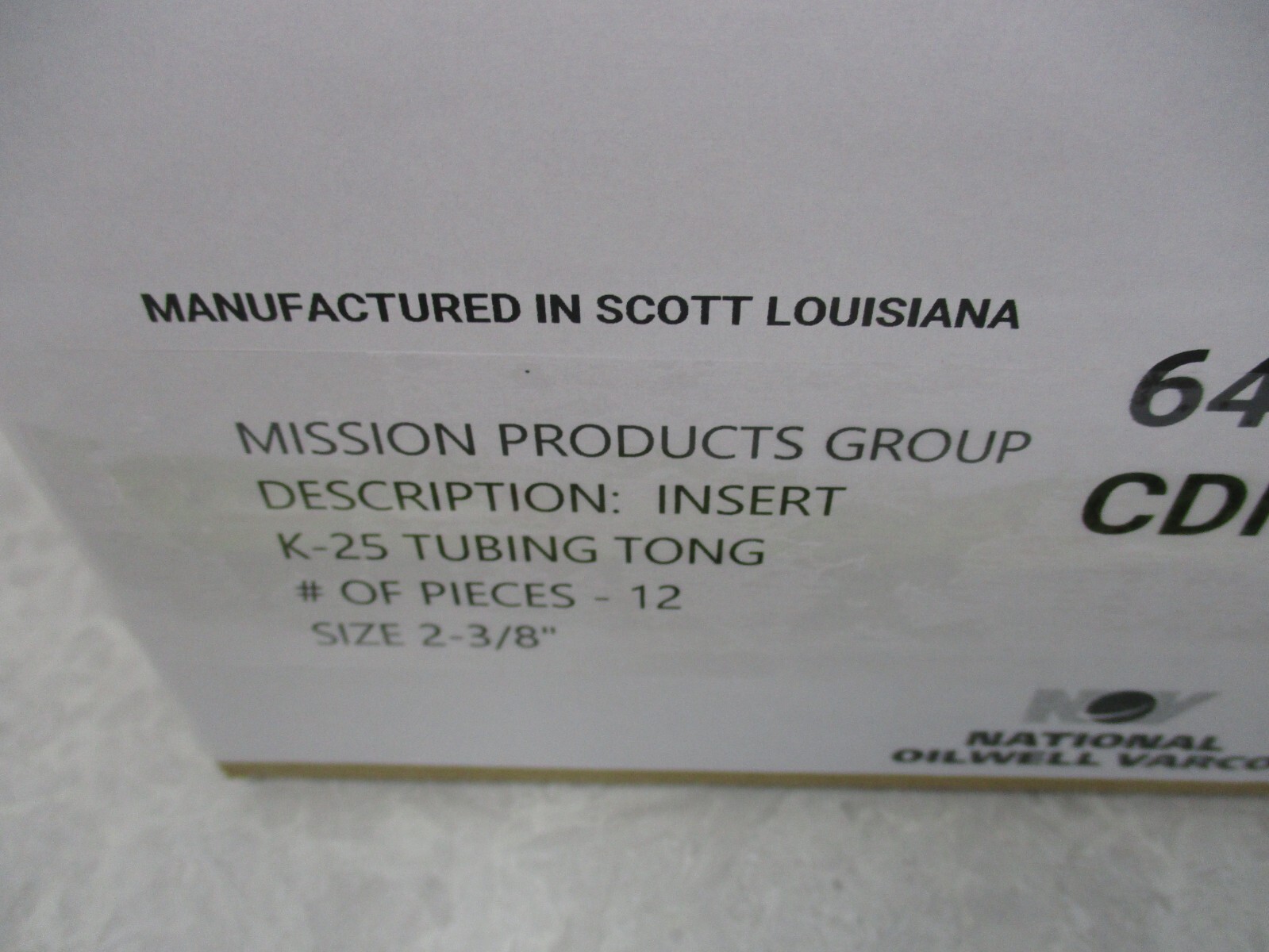 BOX OF 12 NATIONAL OILWELL VARCO 6425054 K-25 TUBING TONG 2-3/8″, T0970