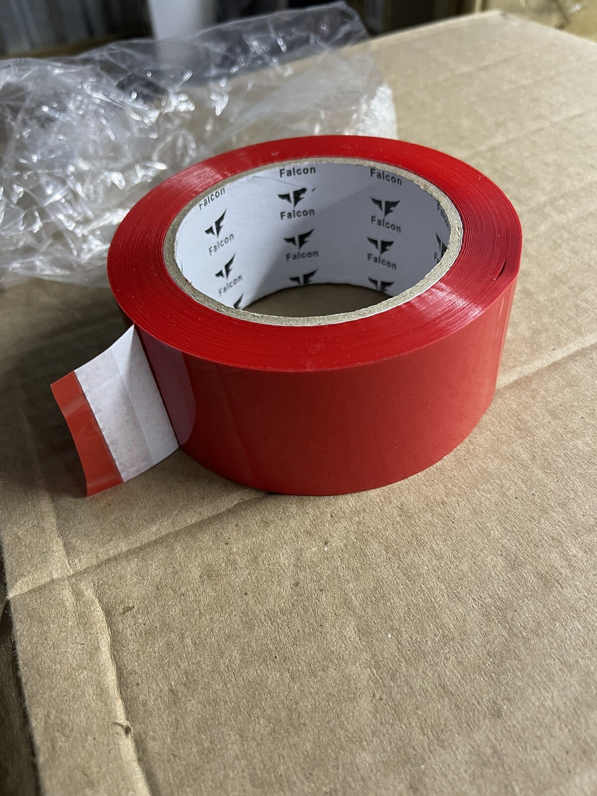 Falcon Tape Red, 2 in x 100 yd, 1.9 mil, 36 rolls per case