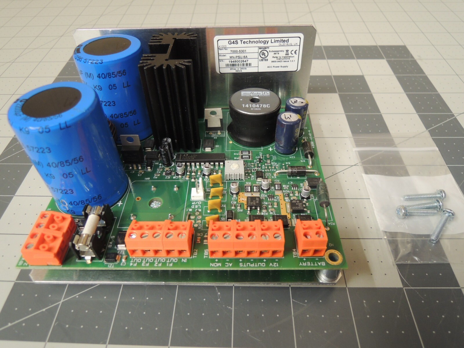 G4S Technology MN-PSU-6A Power Supply 7000-5301 150VA 120V to 20VAC or 24VAC