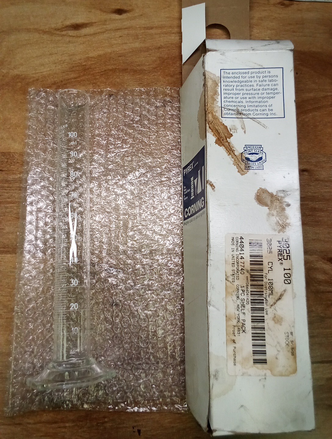 CORNING Pyrex 3025 100ML Cylinder