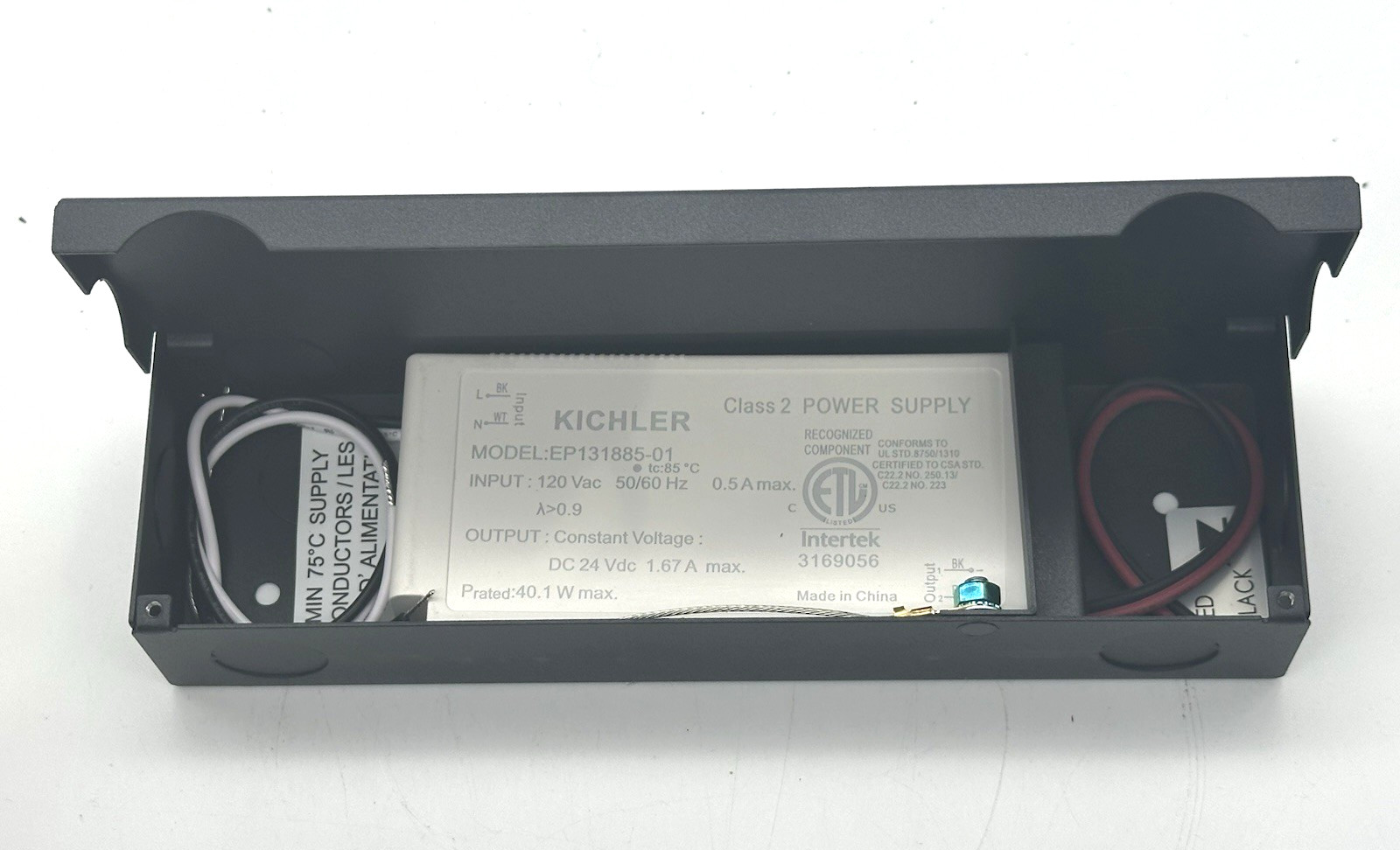 Kichler 6TD24V40BKT 24V Dimmable 40W Power Supply Textured Black,driver