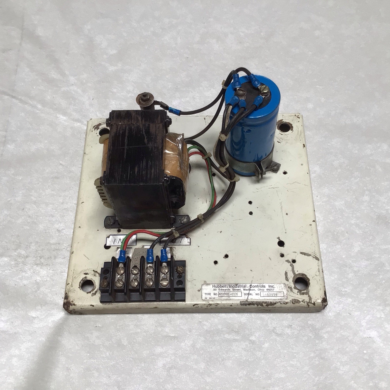 Hubbell/Industrial Controls Inc. – 49091-001, Motor Control Panel, (J13)