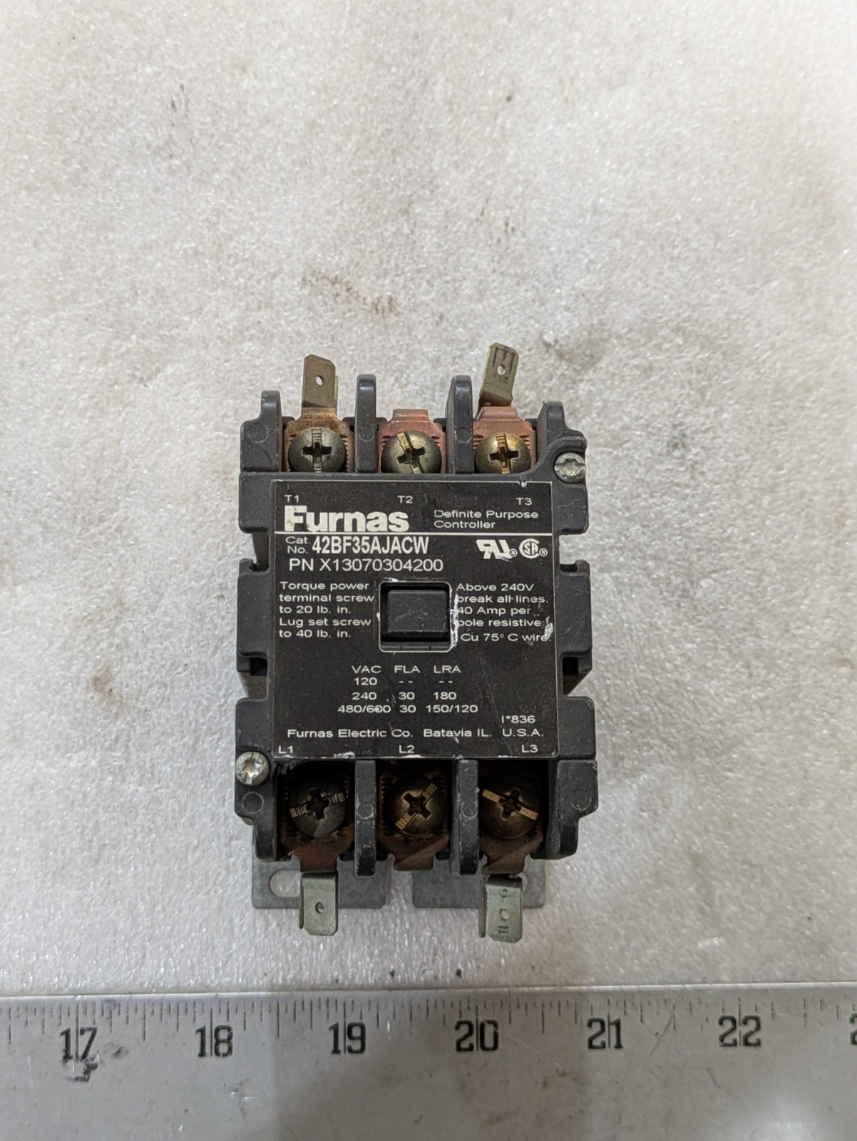 Furnas Electric 42BF35AJACW Contactor 24V 50/60HZ Industrial Electrical
