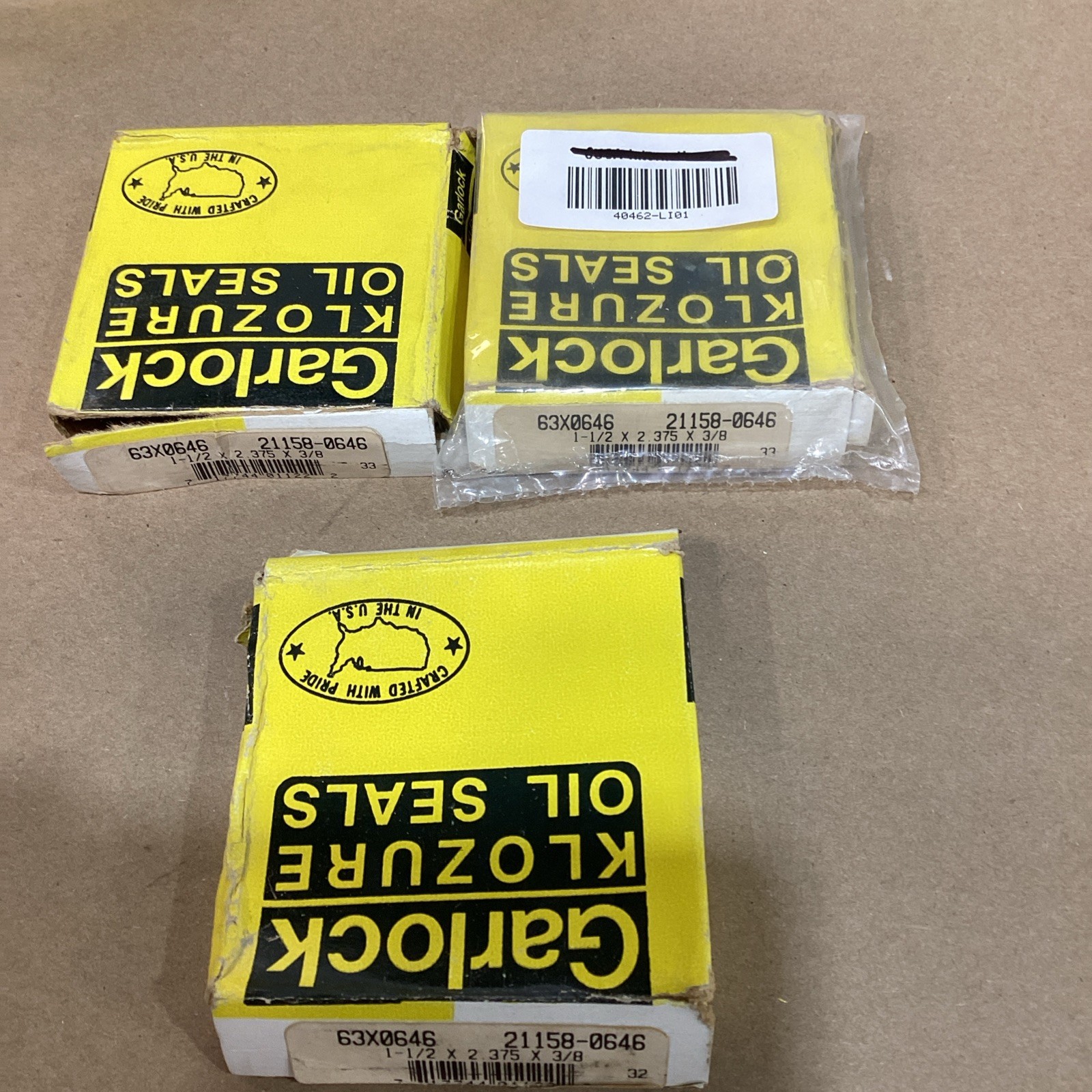 Garlock Klozure Oil Seal 63×0646 21158-0646 1 -1/2″ x 2.375″ x 3/8″ (LOT OF 3)