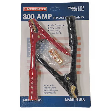 Associated Equipment 6205 Heavy Duty Clamp, 800A, Red/Black