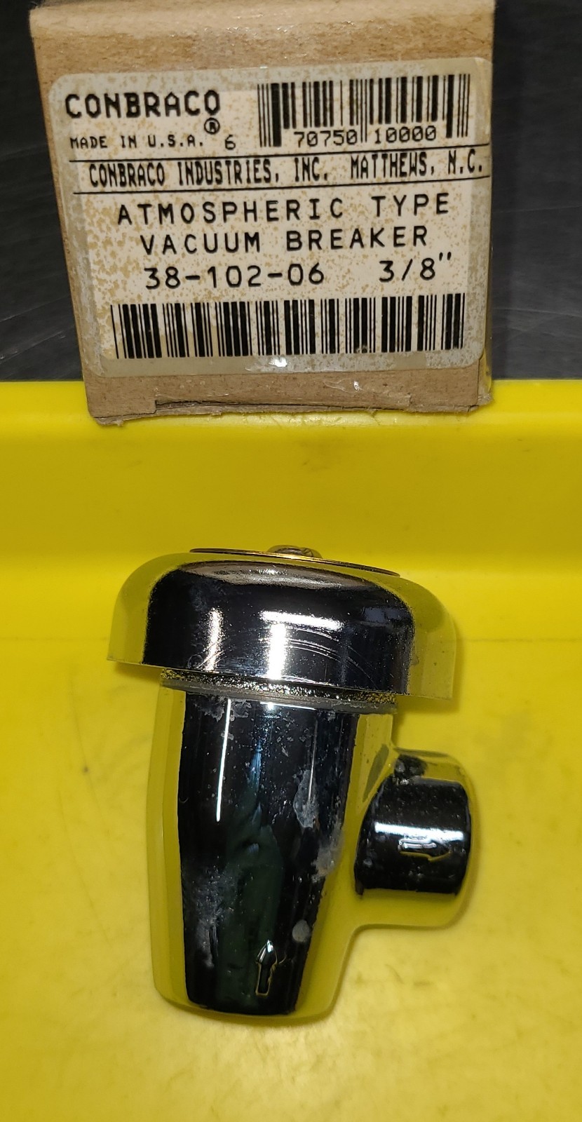 Conbraco 38-102-06 Atmospheric Type Vacuum Breaker, 3/8″, Polished Chrome