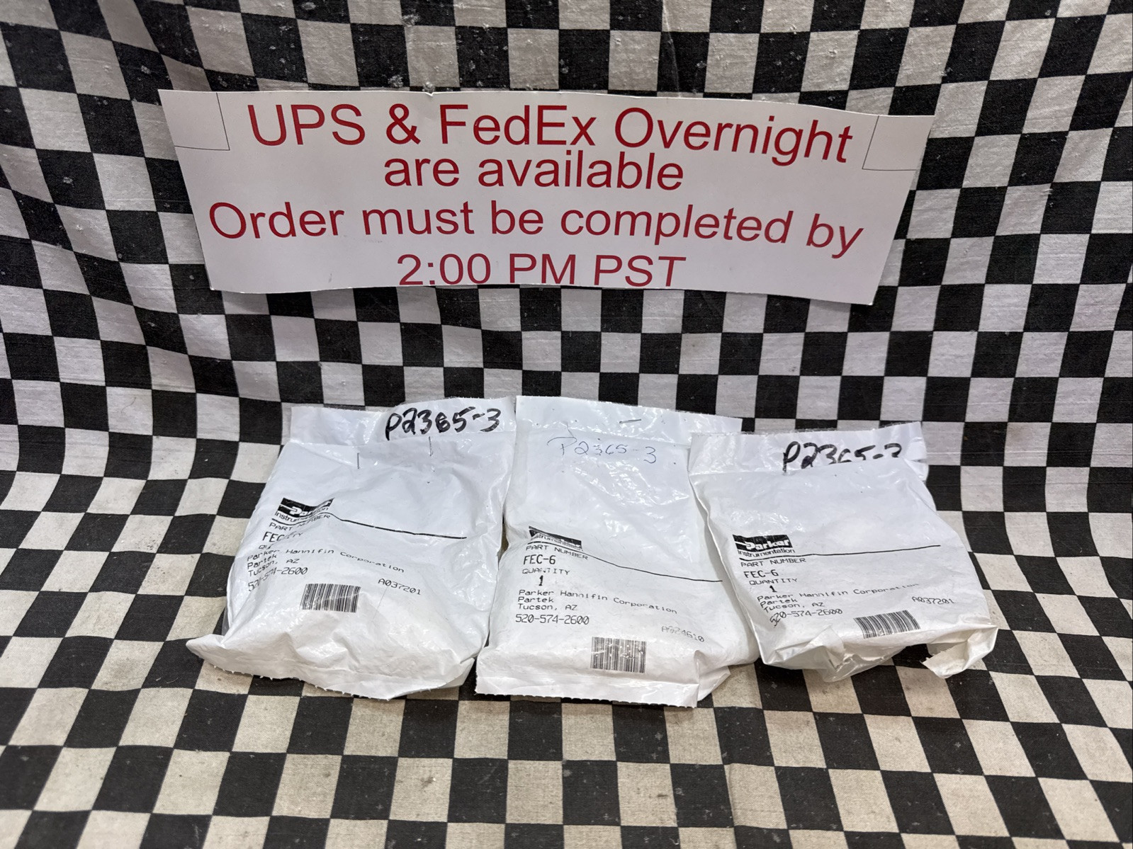PARKER FEC-6, FEC6, ELBOW UNION 3/8″ TUBE, Lot Of 3 SHIPSAMEDAY