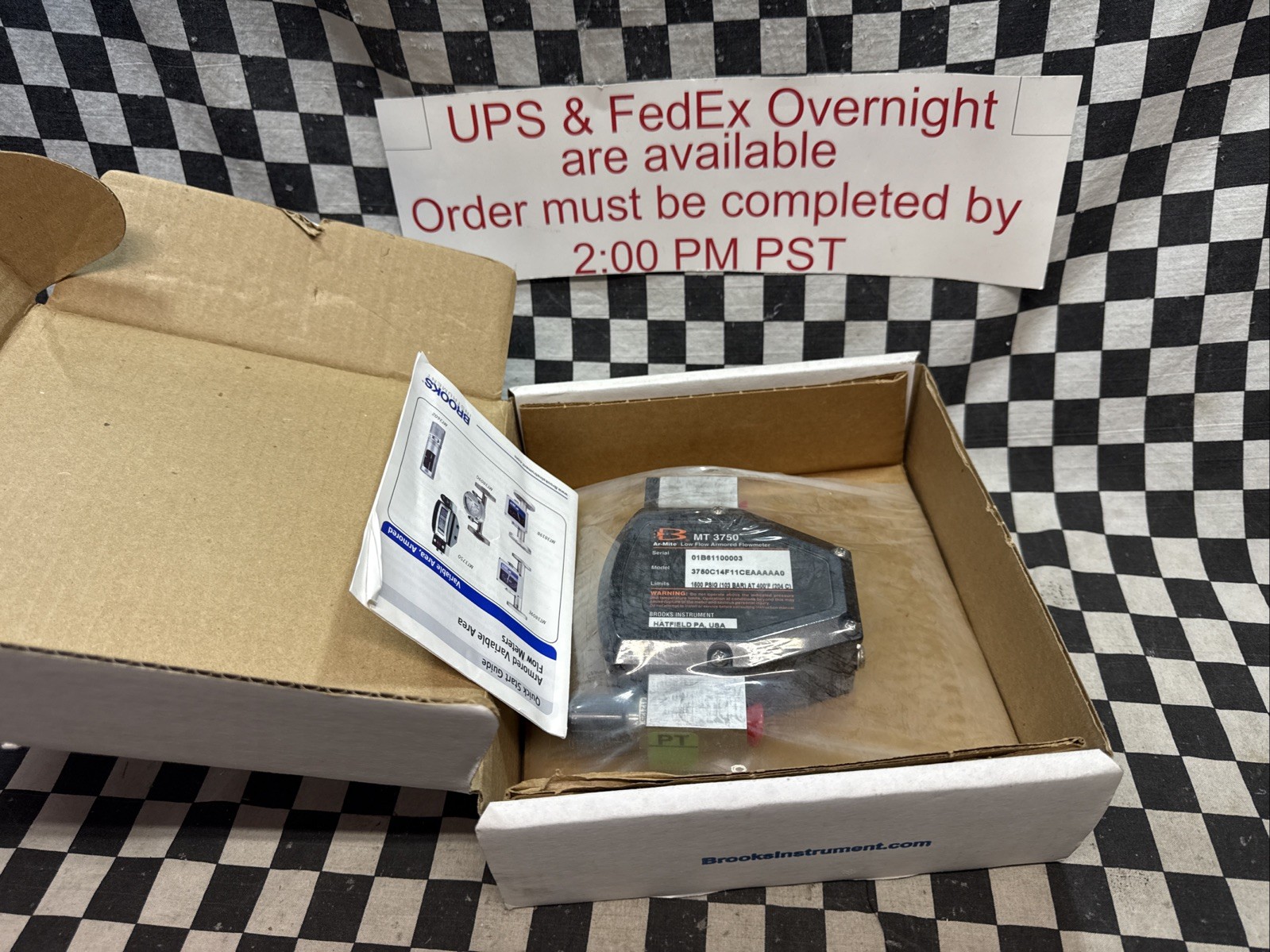 BROOKS MT 3750 Series Variable Area Flowmeters 4.3 – 43 LPH, 3750CA5A11DCAAAAA0