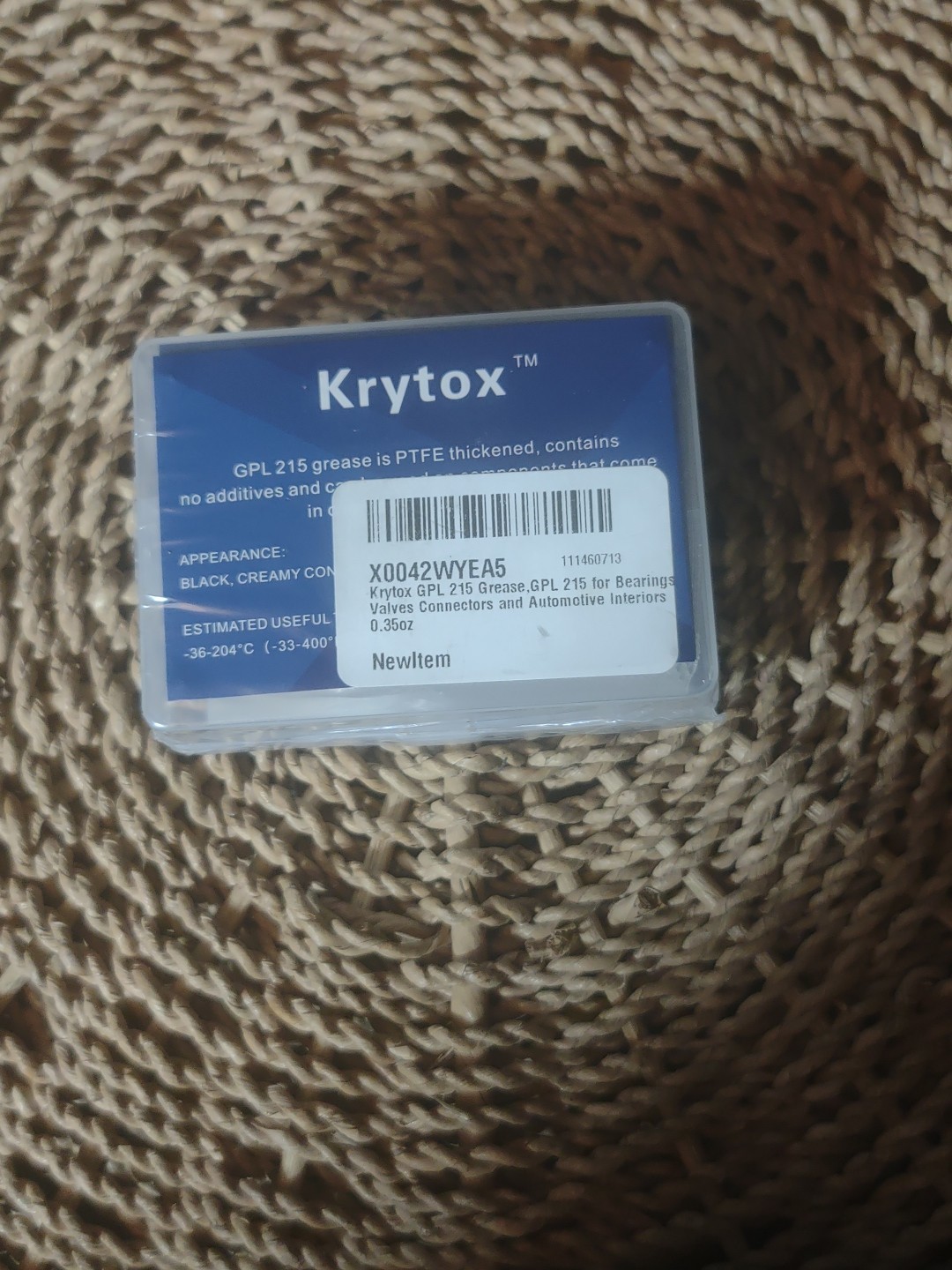 Krytox GPL 215 Performance Lubricant Made In USA 0.35 Oz/10g
