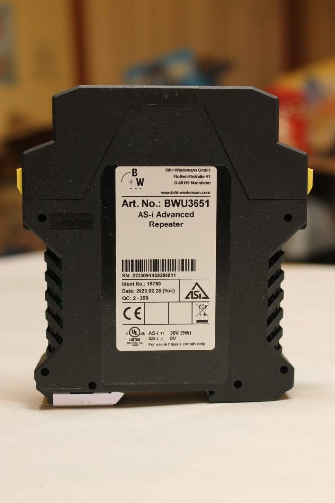 Bihl + Wiedermann BWU3651 AS-i Advanced Repeater NEW #A ^