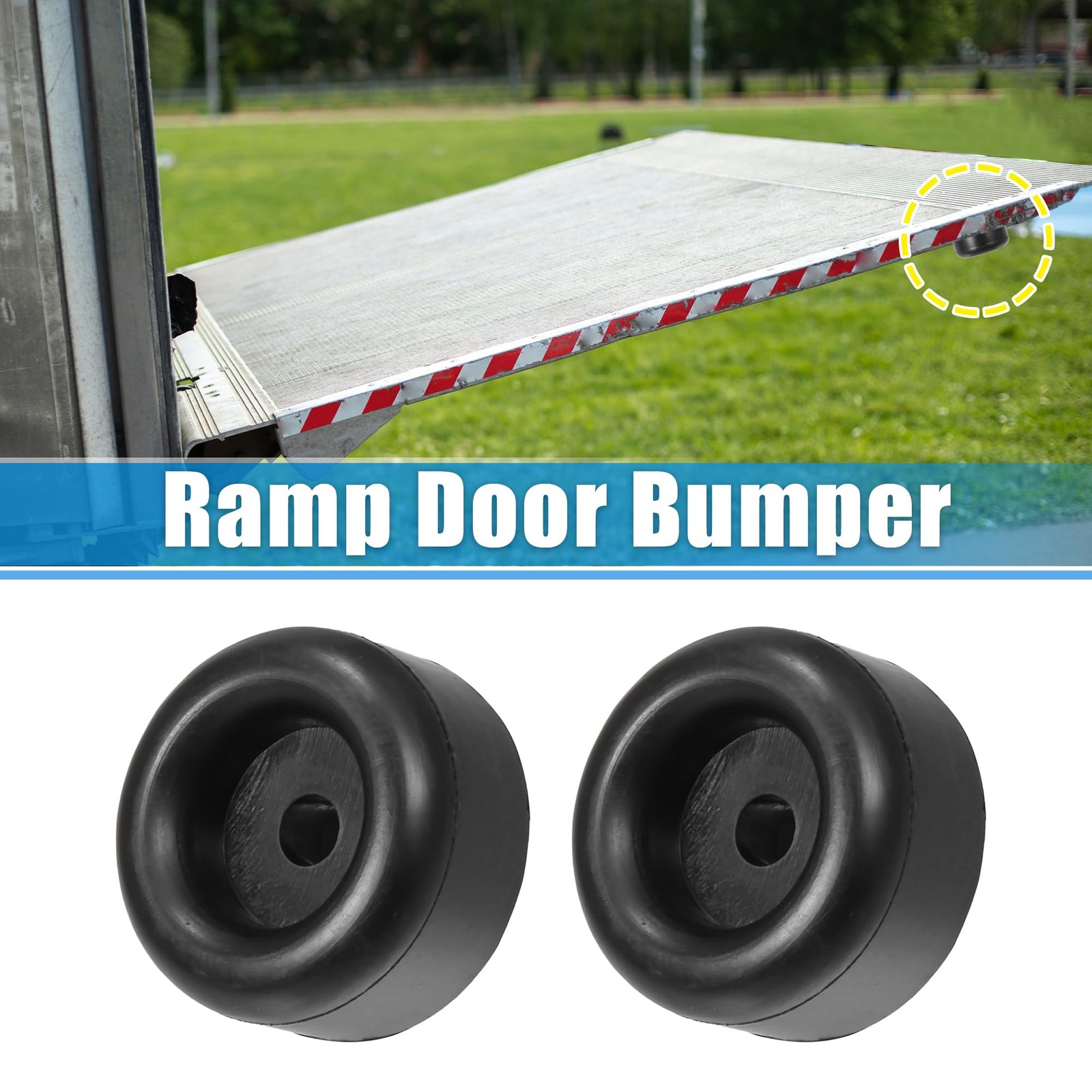 3pcs 2.11″ Round Rubber Feet Bump Stops Guard for Cargo Trailer Truck RV Door…