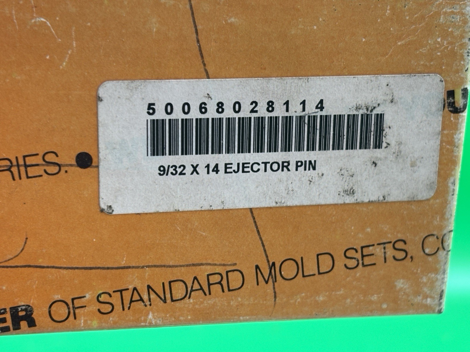 National Tool & Mfg. 9/32″ x 14″ Ejector Pins Die & Mold 3/8″ Head (Box of 15)