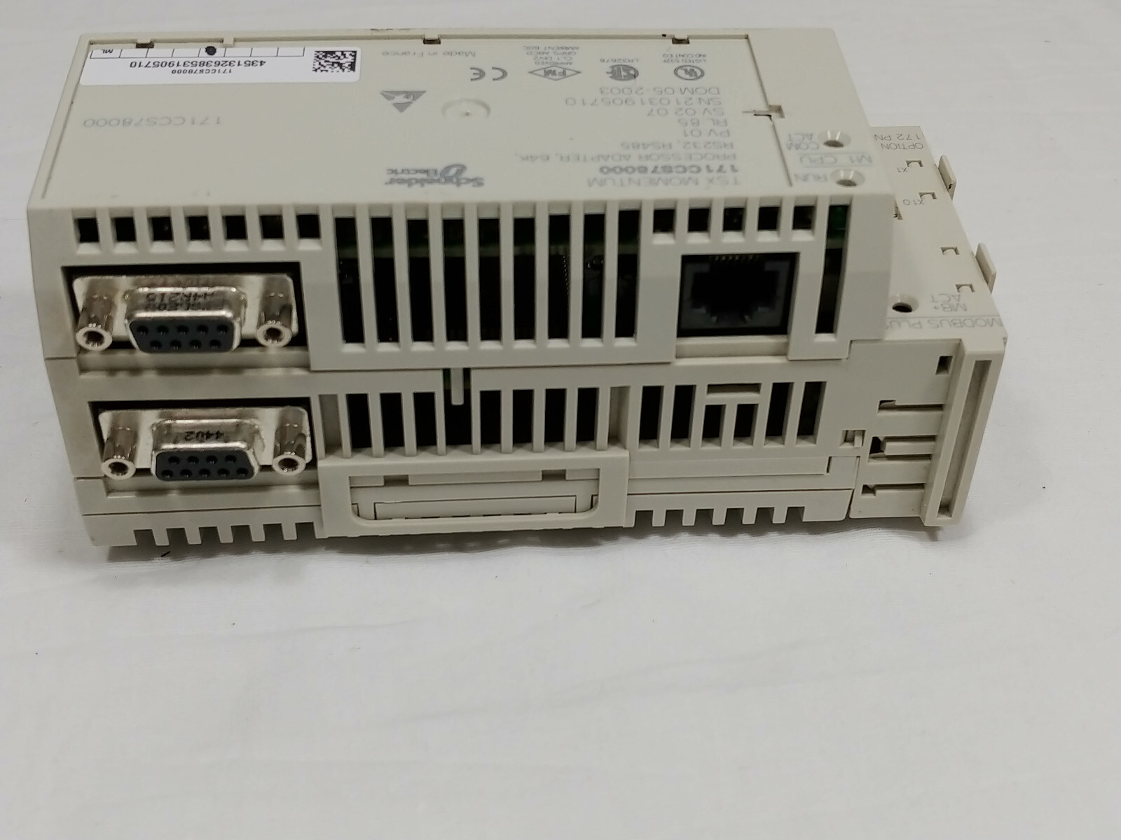 Schneider Electric 171CCS78000 PLC Proccessor Adapter w/ 170ADO34000 I/O Base